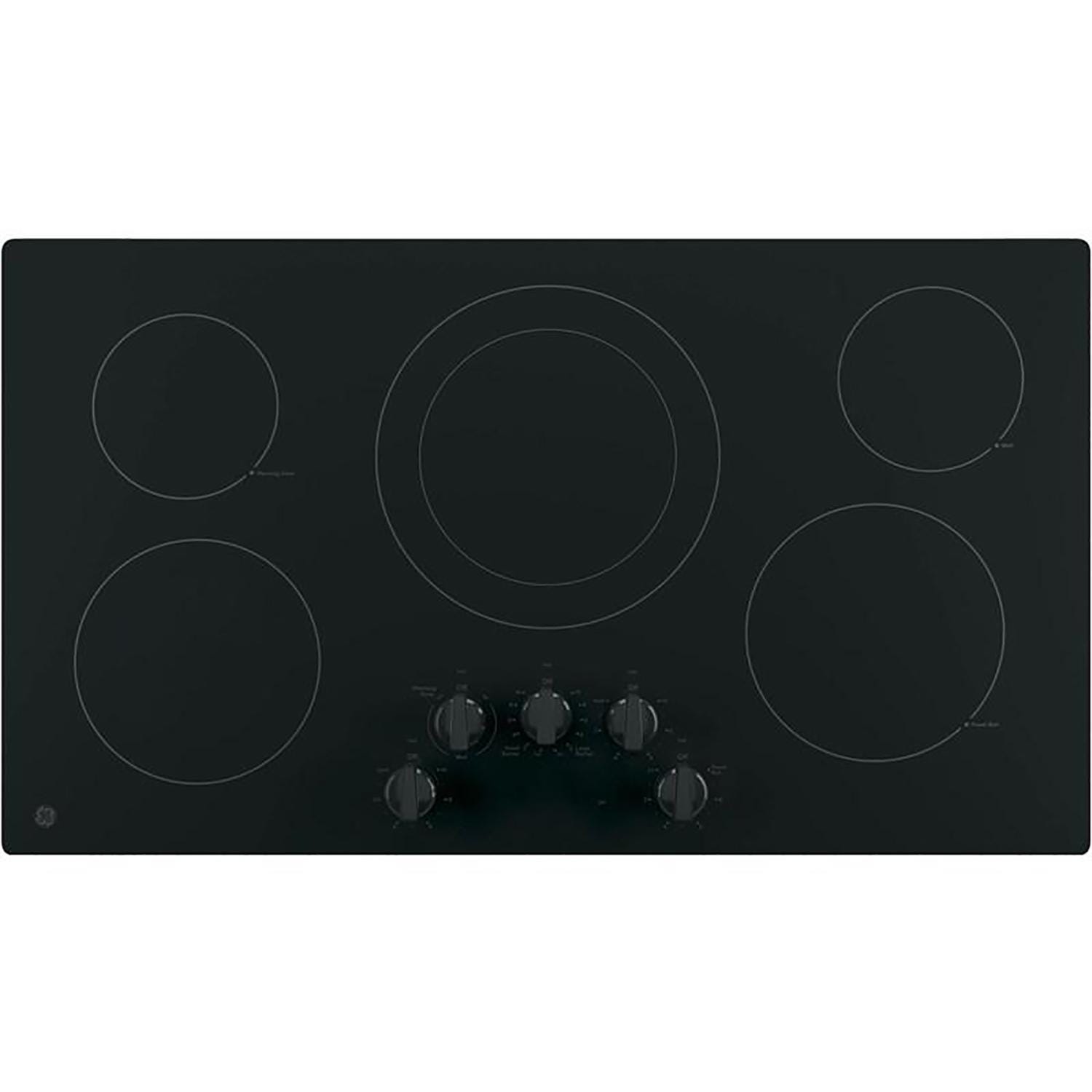 36" Electric Cooktop with 5 Elements - Black