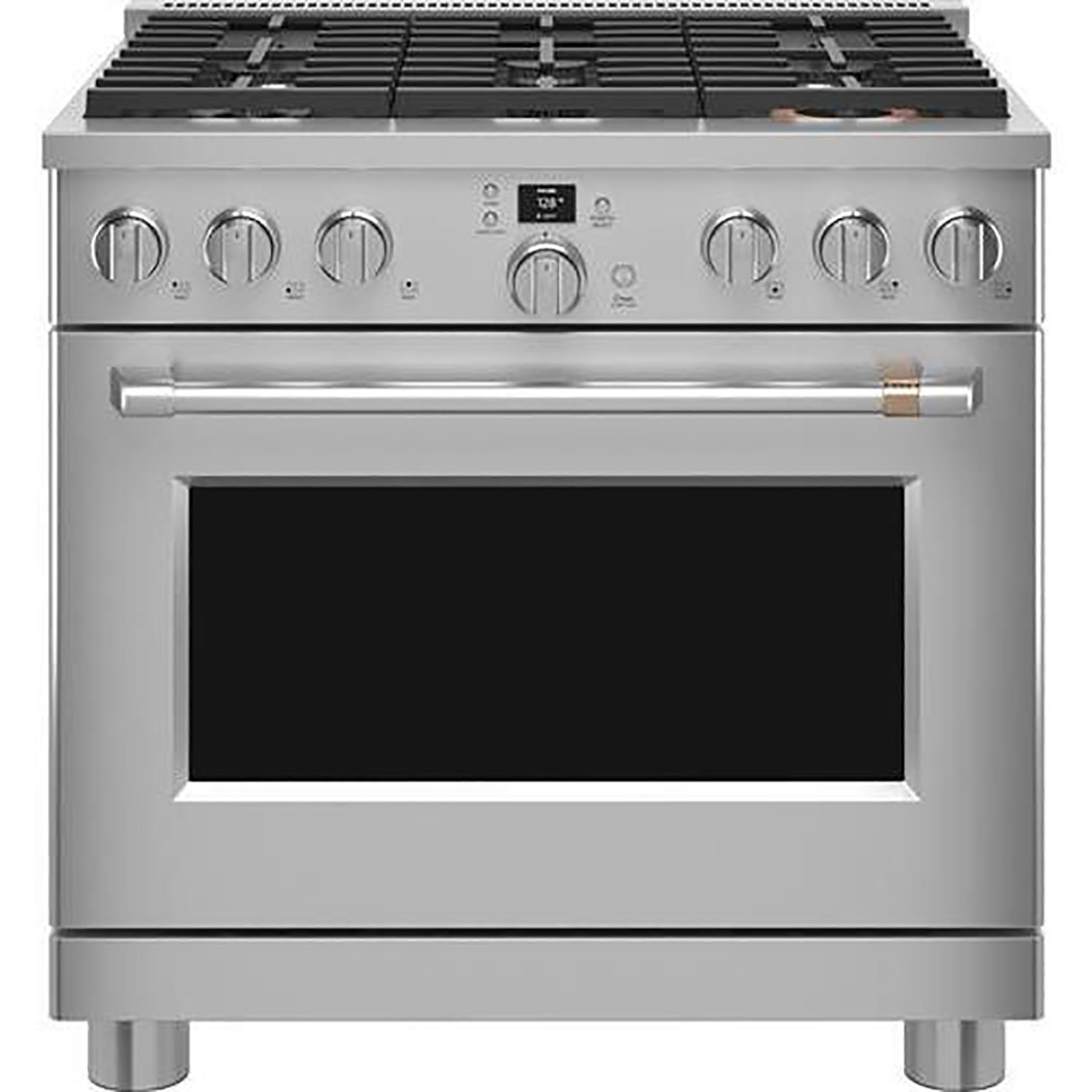 36" Smart Dual-Fuel Commercial-Style Range Stainless Steel