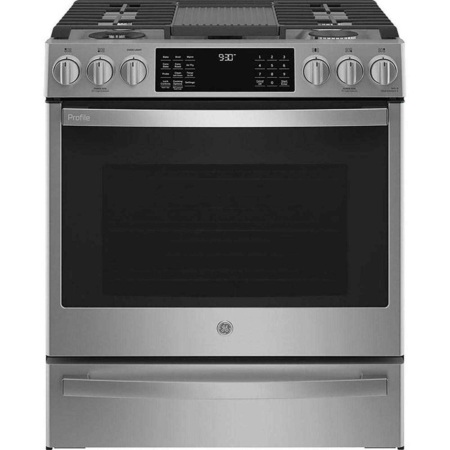 30" Dual Fuel Range with No Preheat Air fry Tech.
