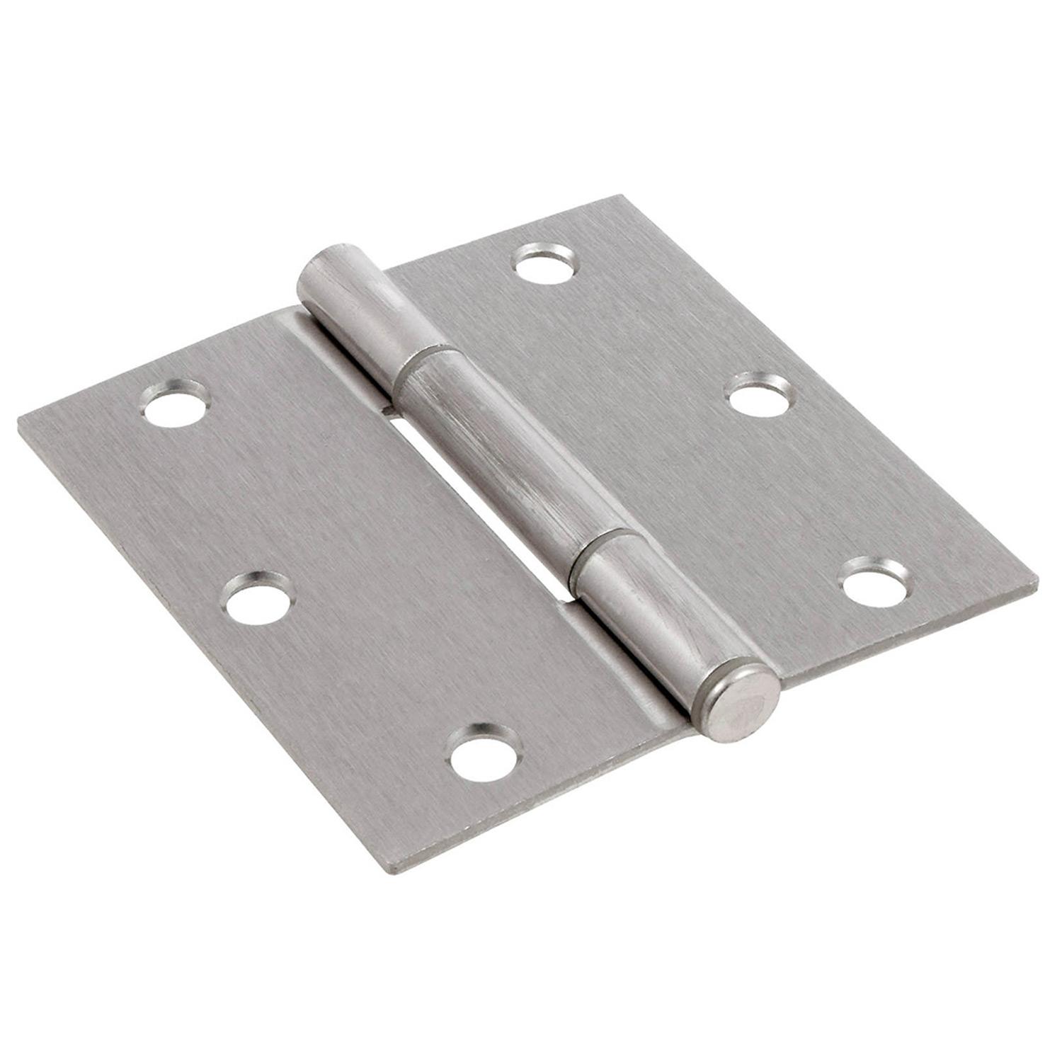 3" Square Satin Nickel Squeak Proof Door Hinge