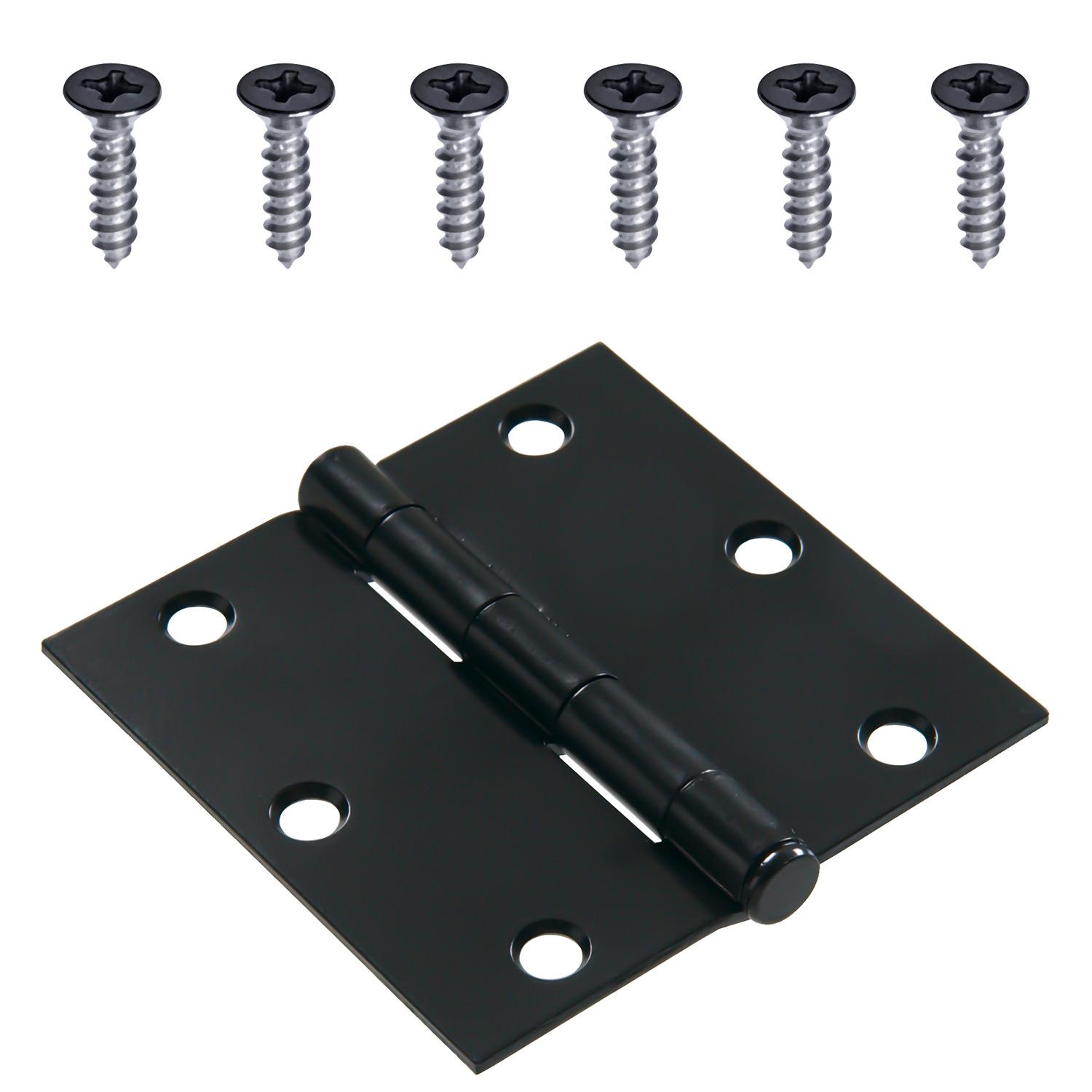 3.5" Square Black Door Hinge
