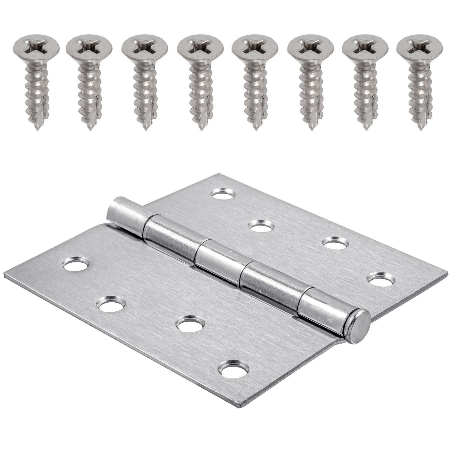 4" Square Satin Nickel Door Hinge