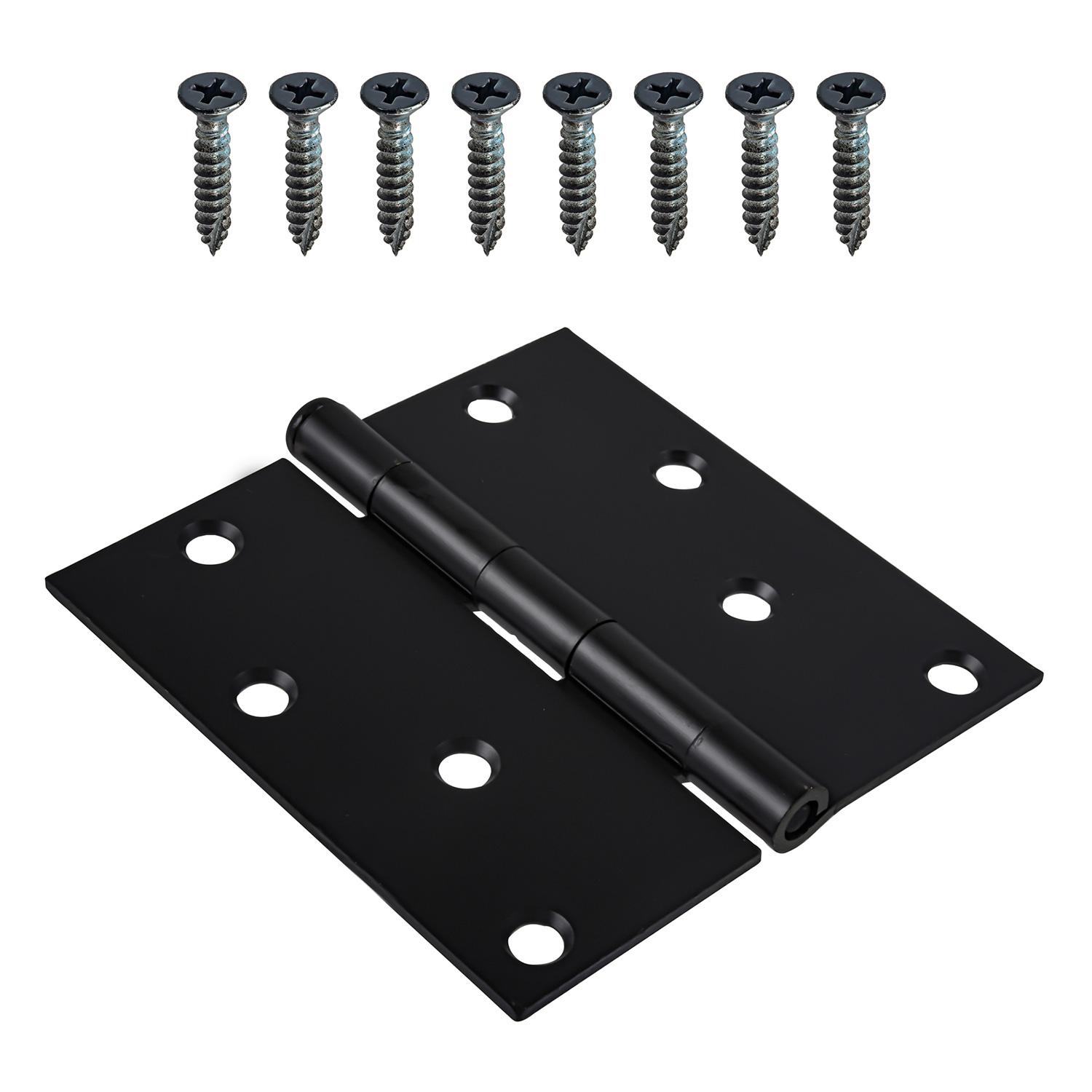 4" Square Black Door Hinge