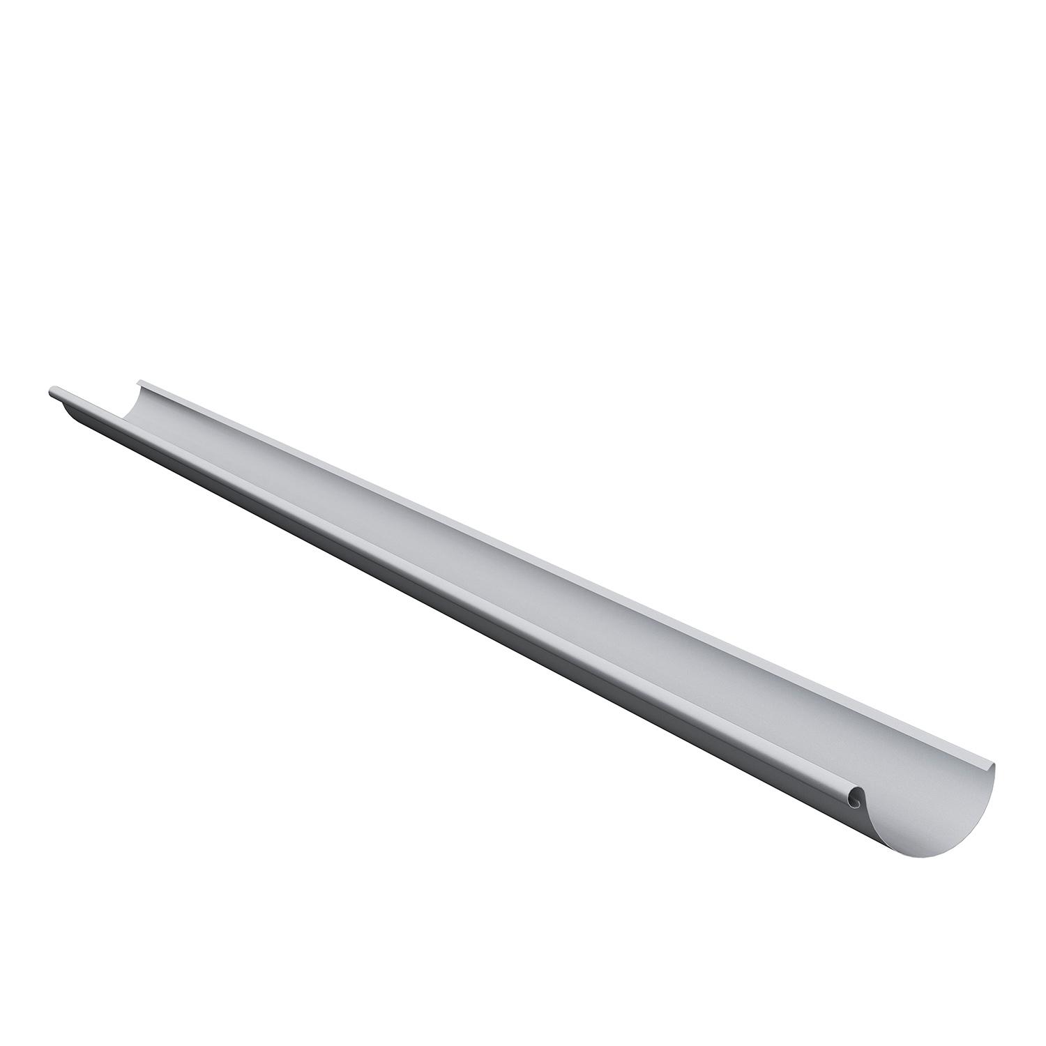 6" Half Round Gutter 10'- Silver Metallic