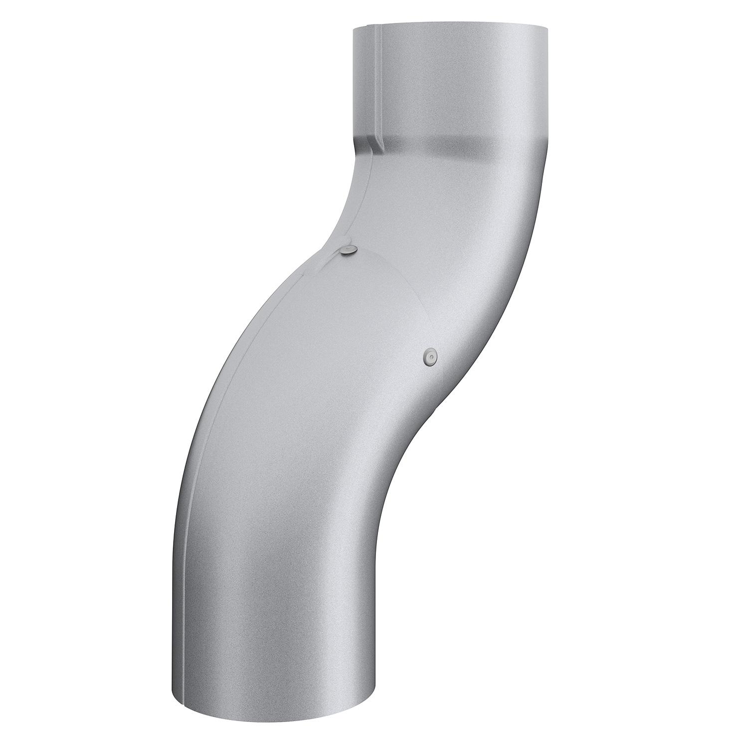 4" Offset 4" Silver Metallic