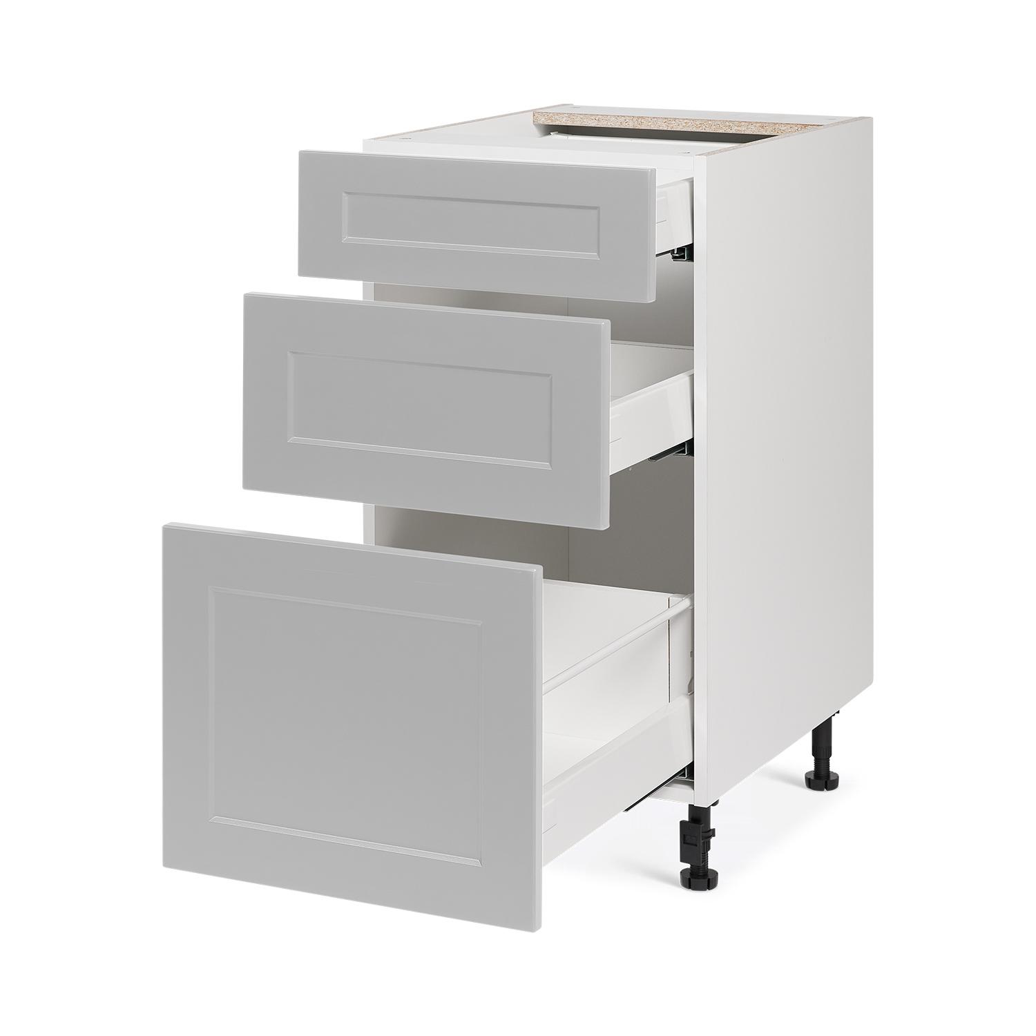Armoire de base 3 tiroirs 18 6/9/15 Shaker gris foncé clair