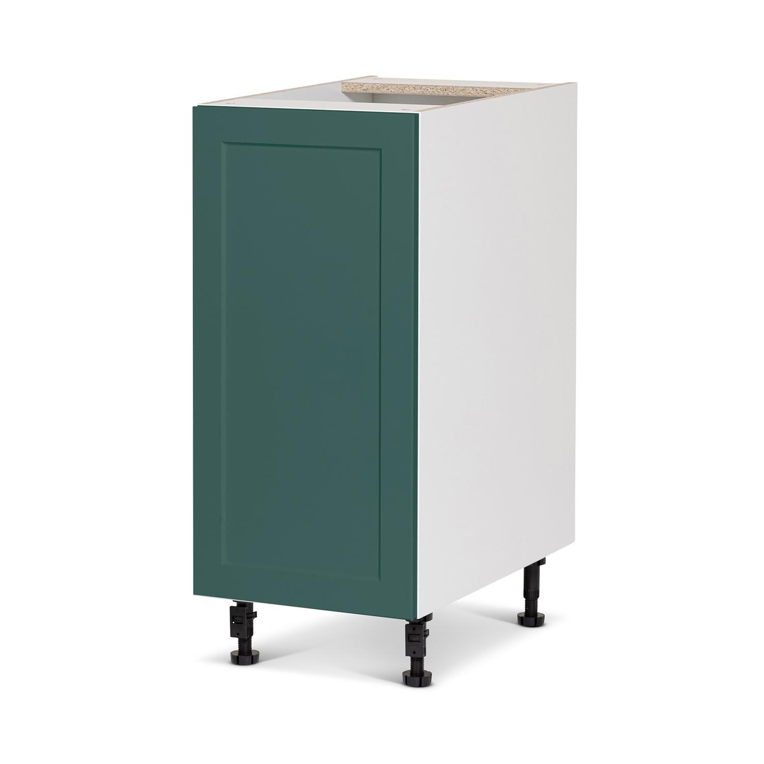 Base Cabinet 1 Door 15 Shaker Dark Green Luminia