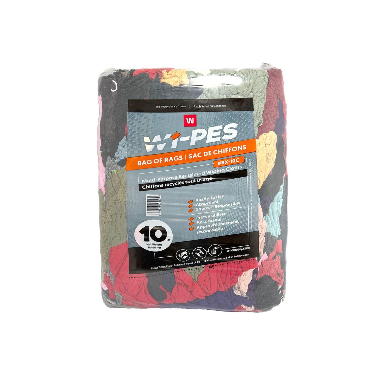 WipeCo Bag of Rags Multi-Purpose Colored – 10lbs