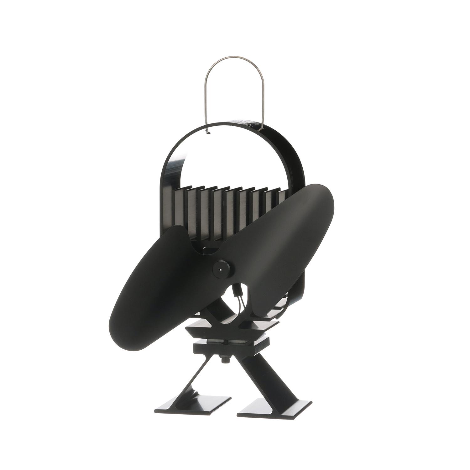 Heat Powered Wood and Pellet Stove Fan, 160CFM, Black
