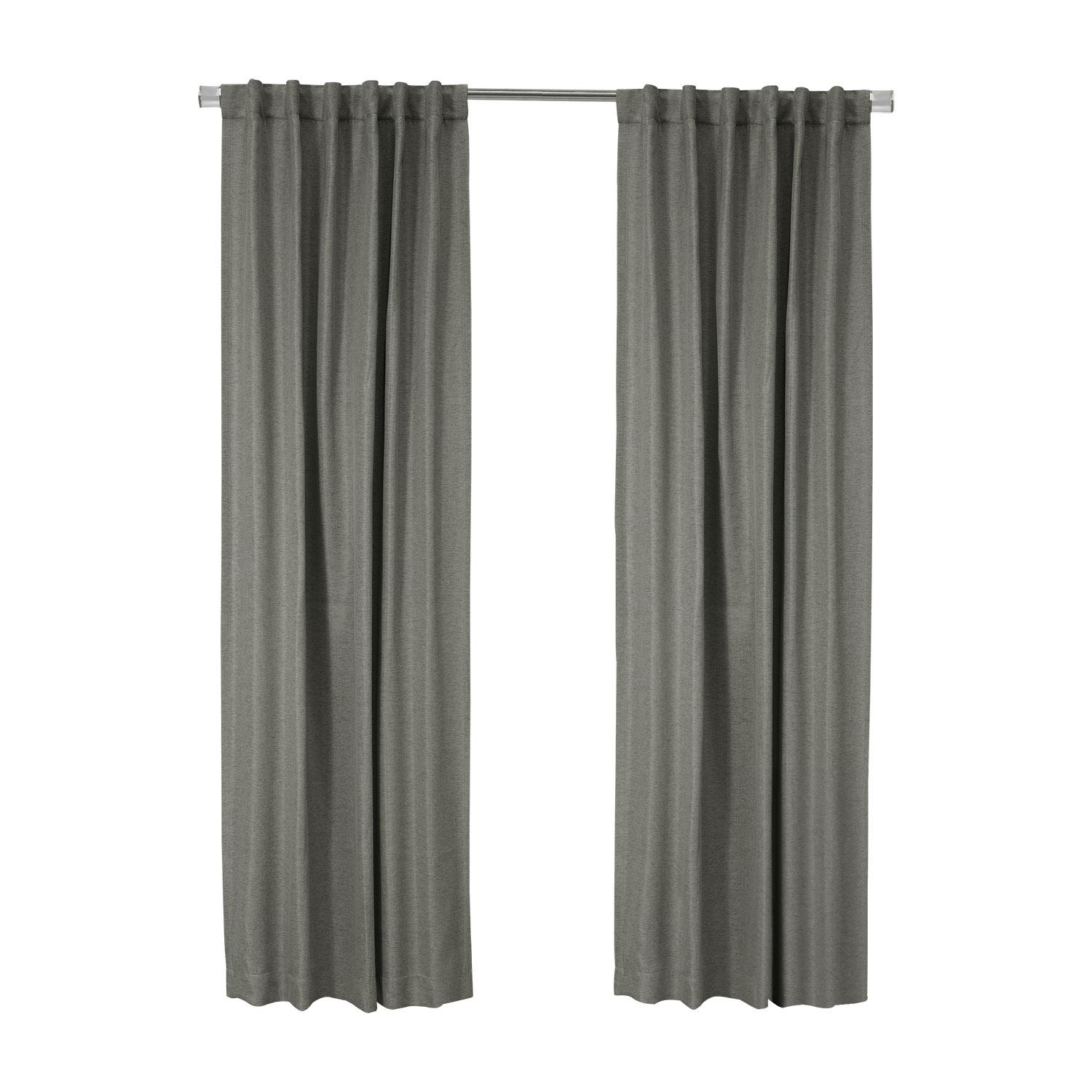 Seren Room Darkening Dual Header Panel 50x84 Charcoal