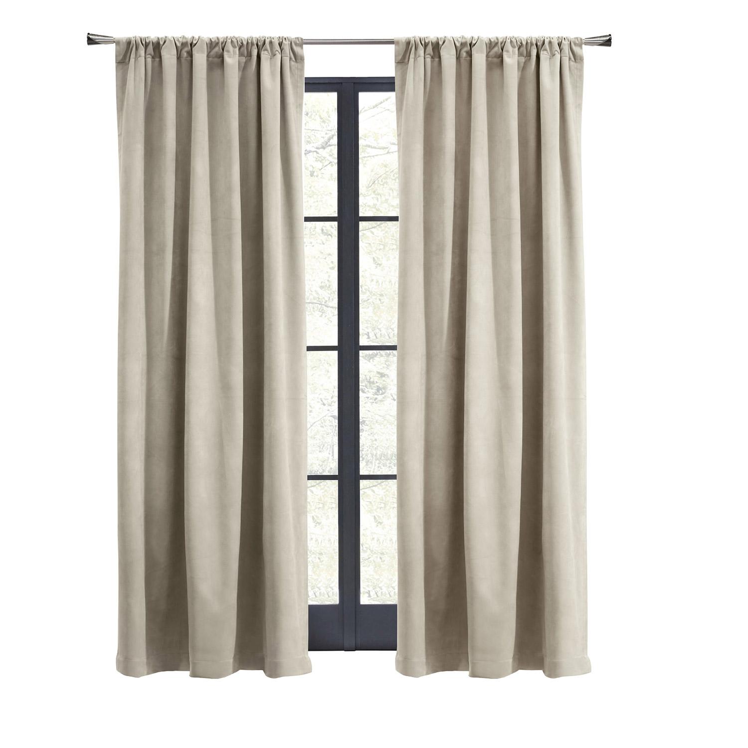 Seren Room Darkening Dual Header Panel 50x84 Oyster