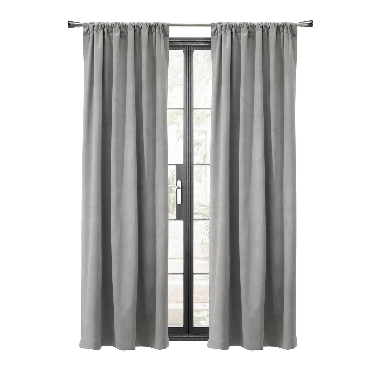 Seren Room Darkening Dual Header Panel 50x84 Silver