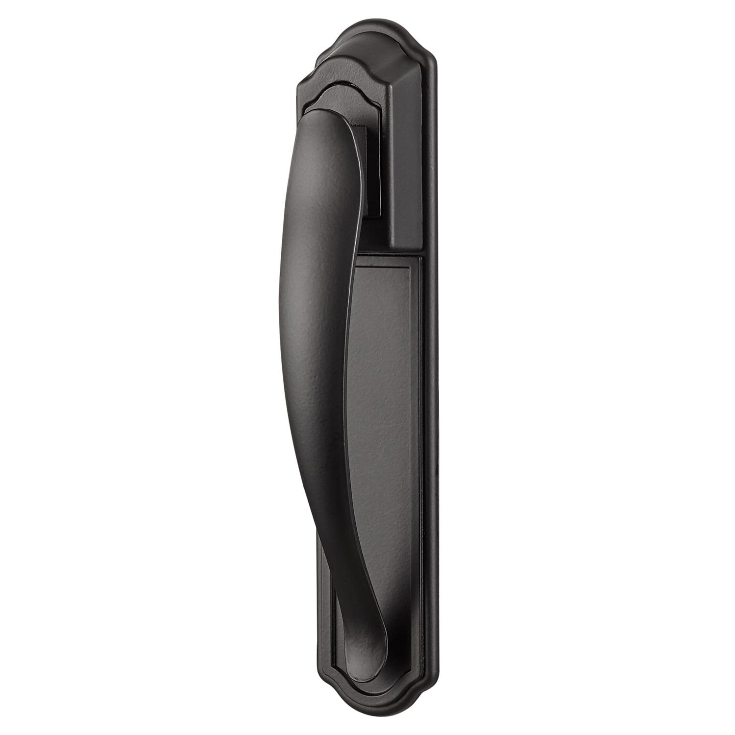 DX Pull Handle Latch Set With Back Plate Matte Black