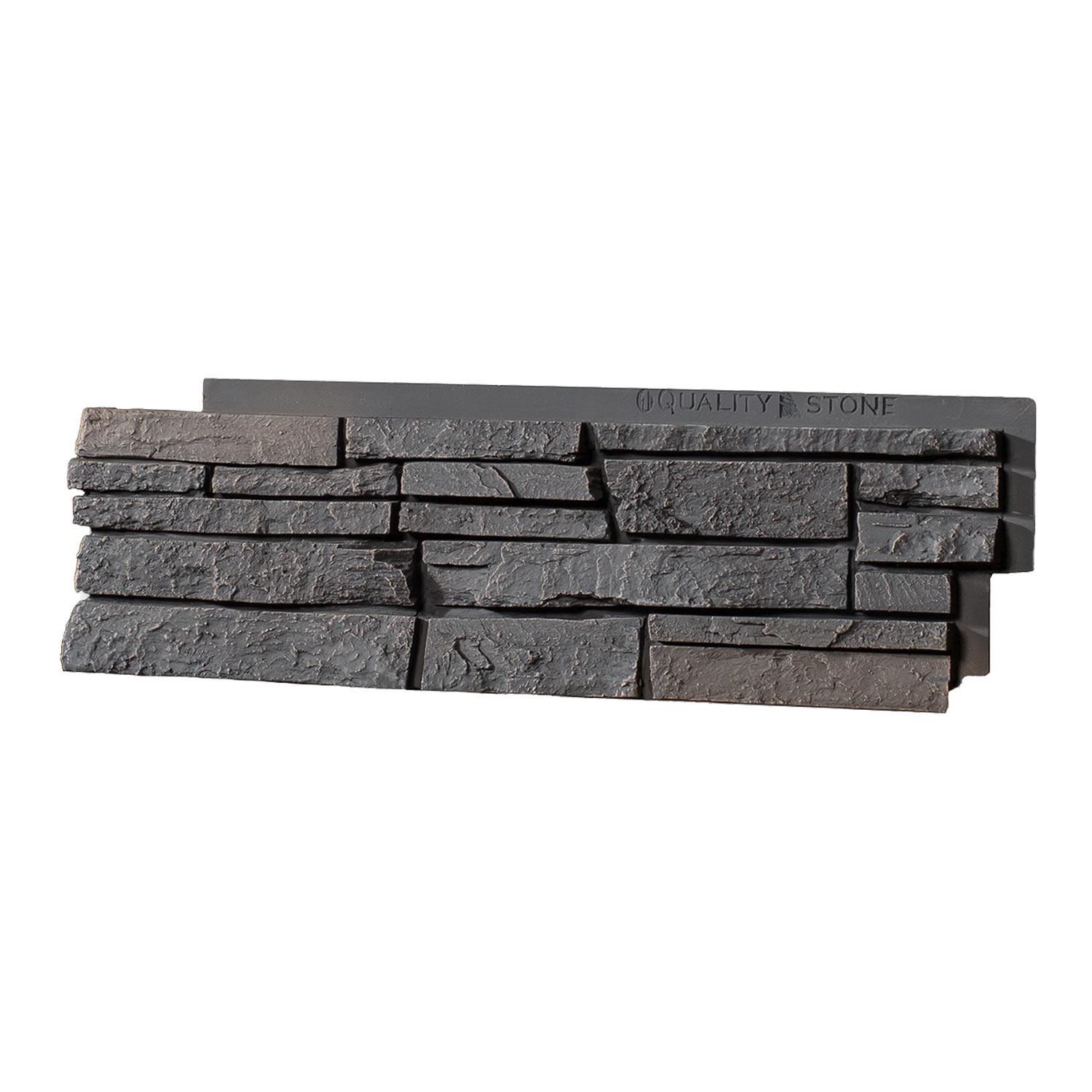 Stacked Stone Corner Panel LH 1.0 sqft - Black Blend