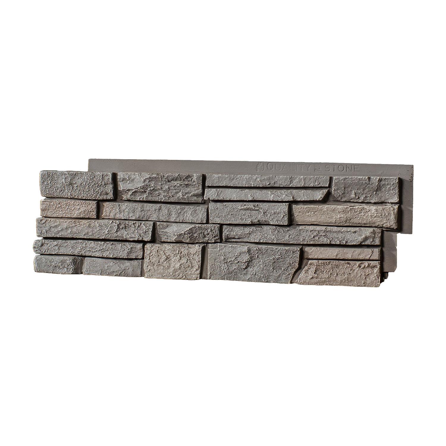 Stacked Stone Corner Panel LH 1.0 sqft - Dark Brown Blend