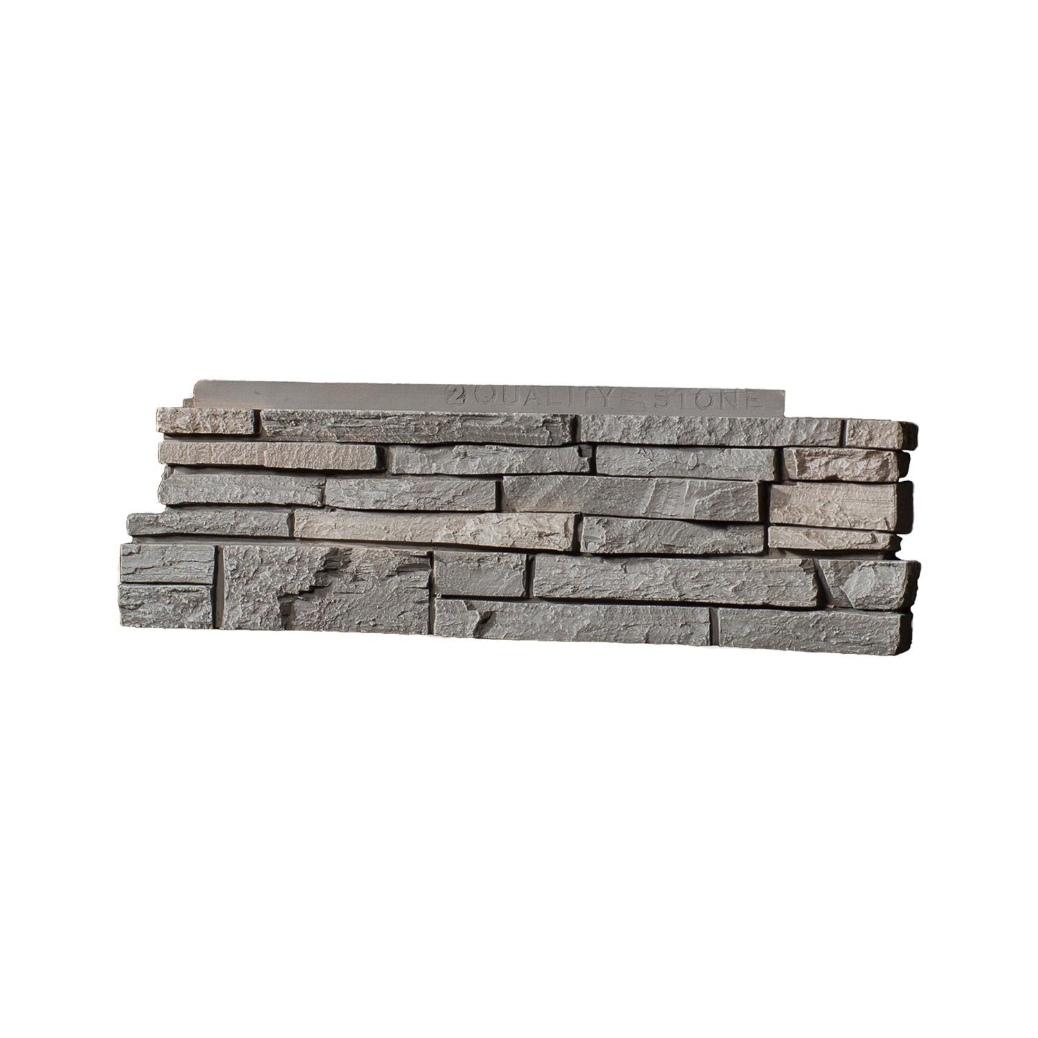Stacked Stone Corner Panel RH 1.0 sqft - Dark Brown Blend