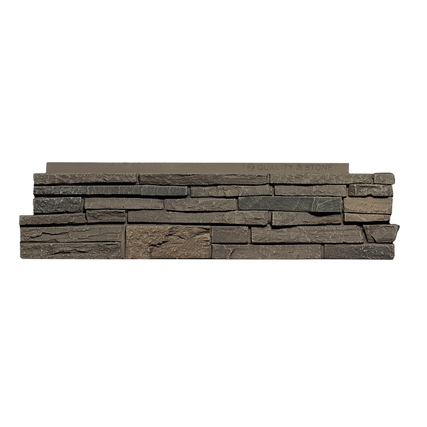 Stacked Stone Corner Panel RH 1.0 sqft - Grey Brown Blend
