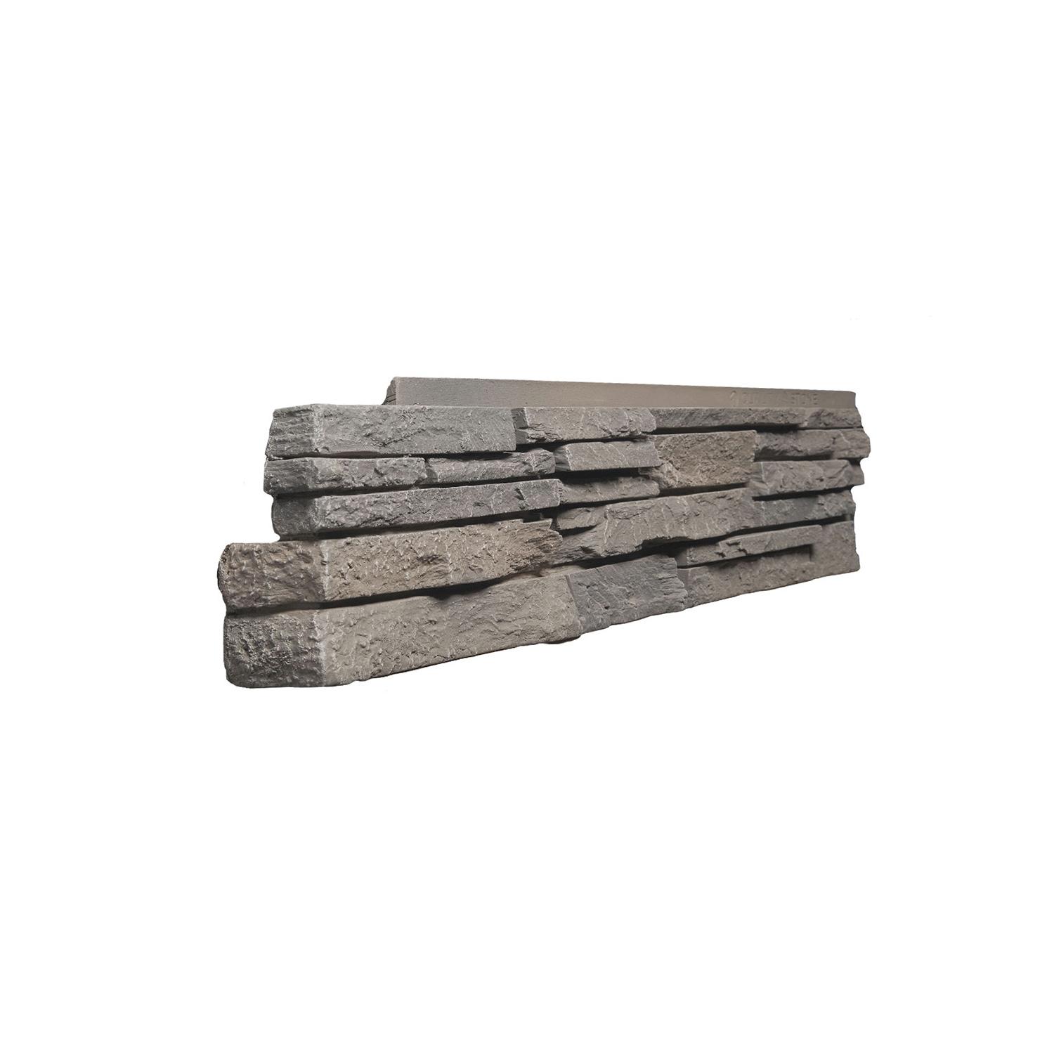 Stacked Stone Corner Panel LH 1.0 sqft - Grey Blend