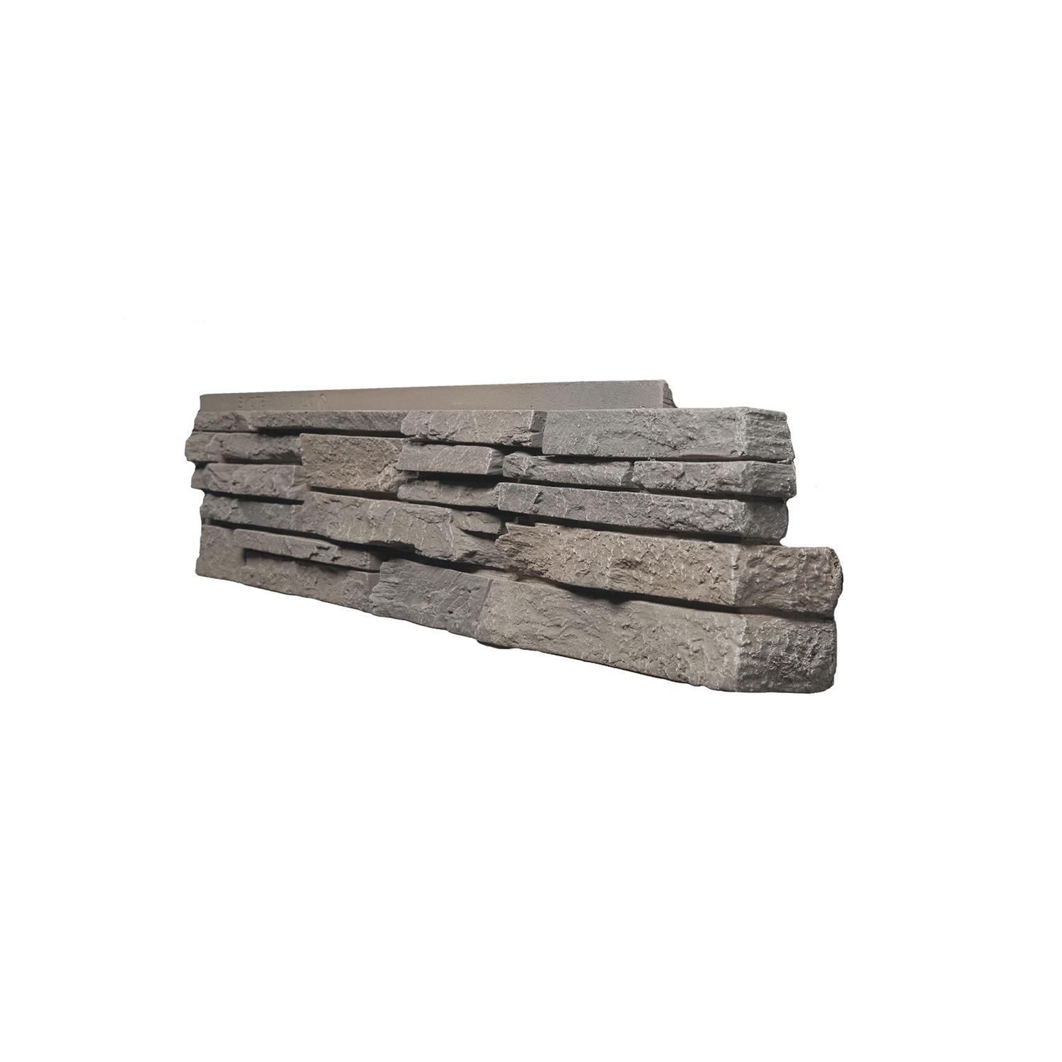 Stacked Stone Corner Panel RH 1.0 sqft - Grey Blend
