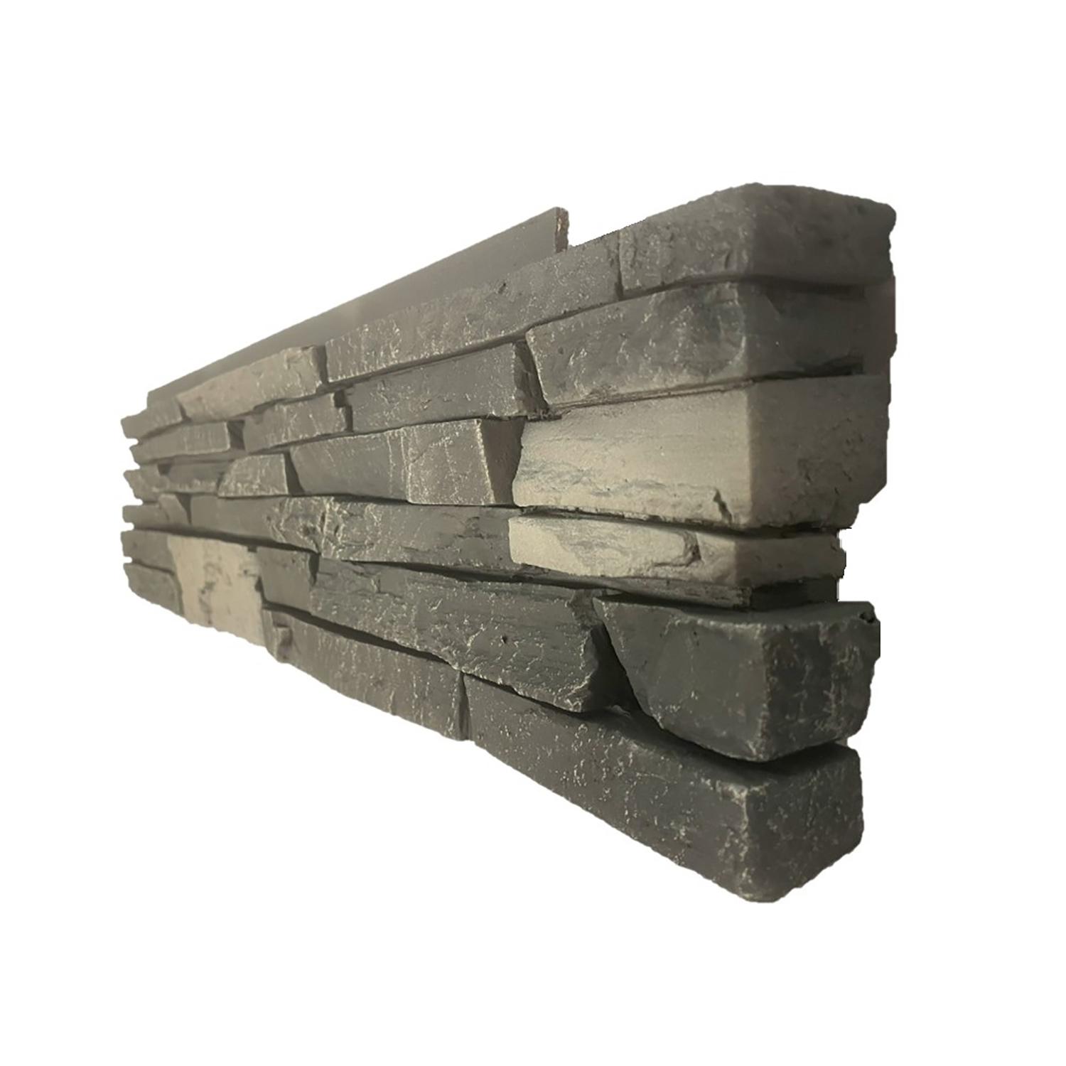 Stacked Stone Corner Panel RH 1.0 sqft - Midnight Shadow