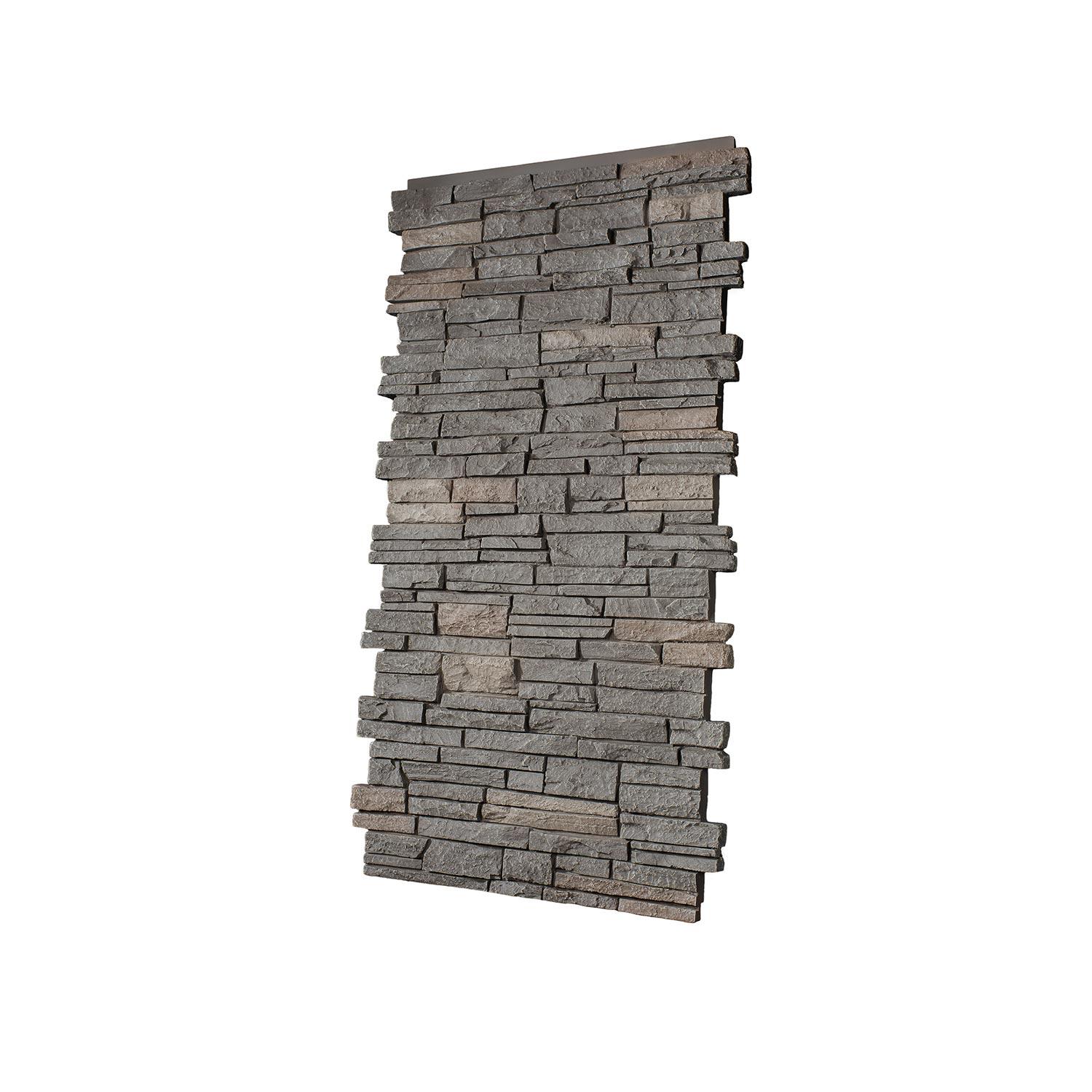 Stacked Stone Pillar Panel 24" ID x 48" - Dark Brown Blend