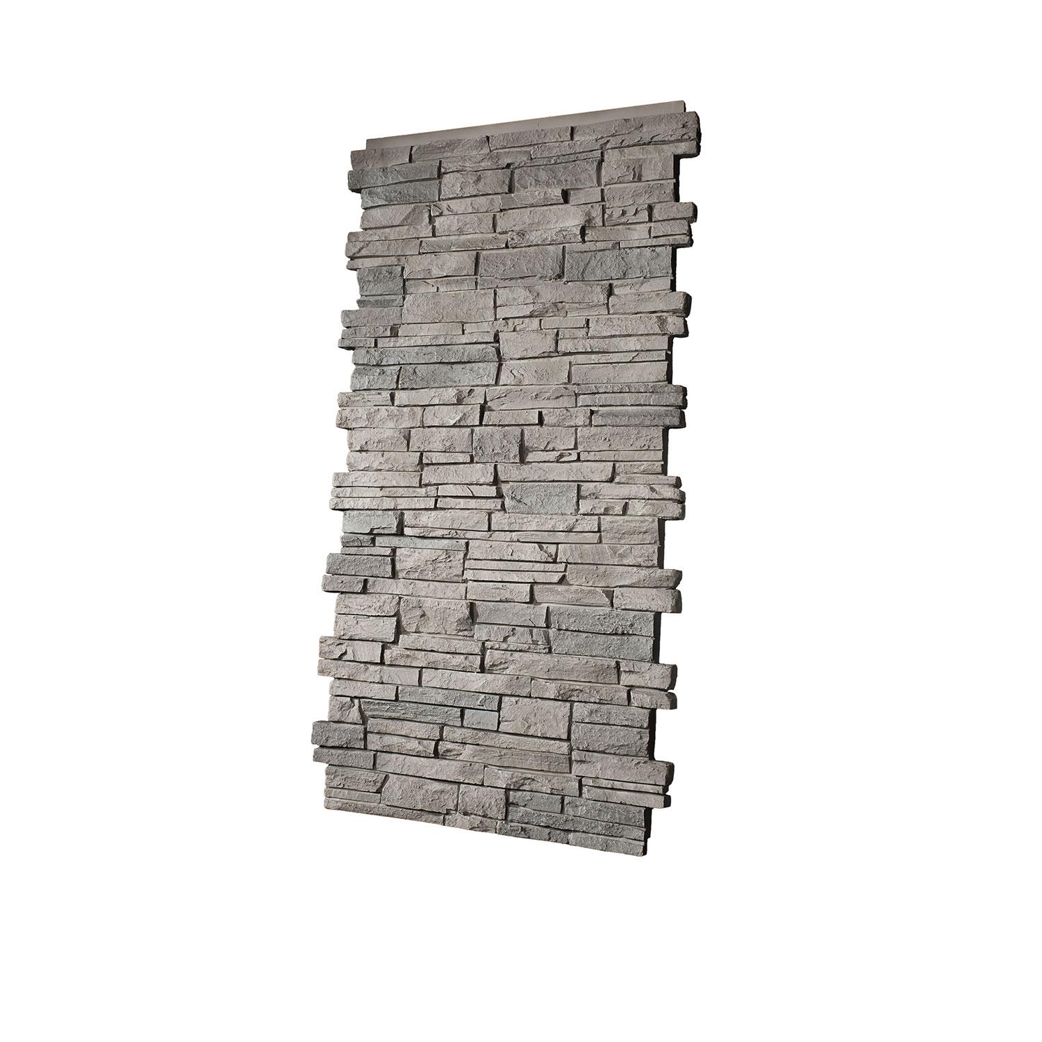 Stacked Stone Pillar Panel 24" ID x 48" - Grey Blend