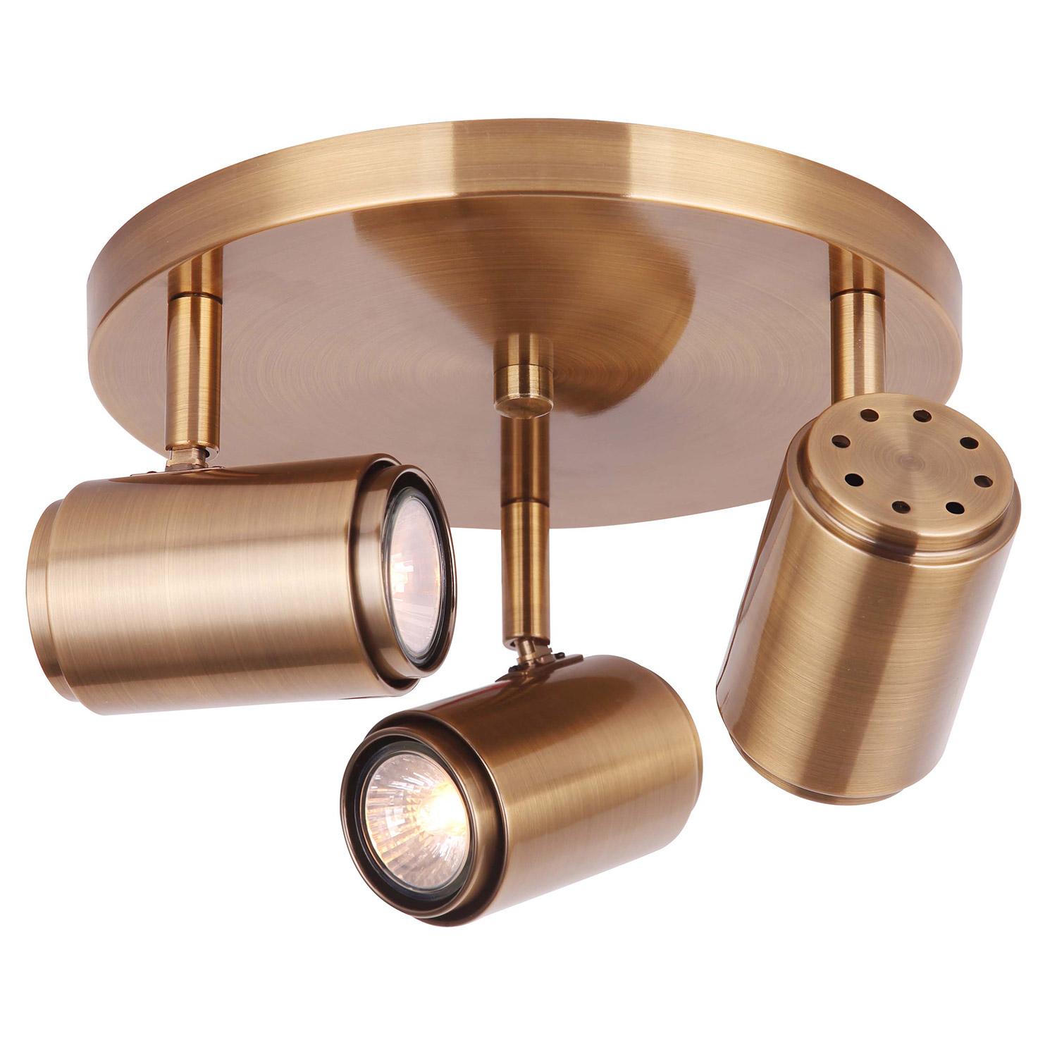 Mayda 3-Light Round Pan Track Light