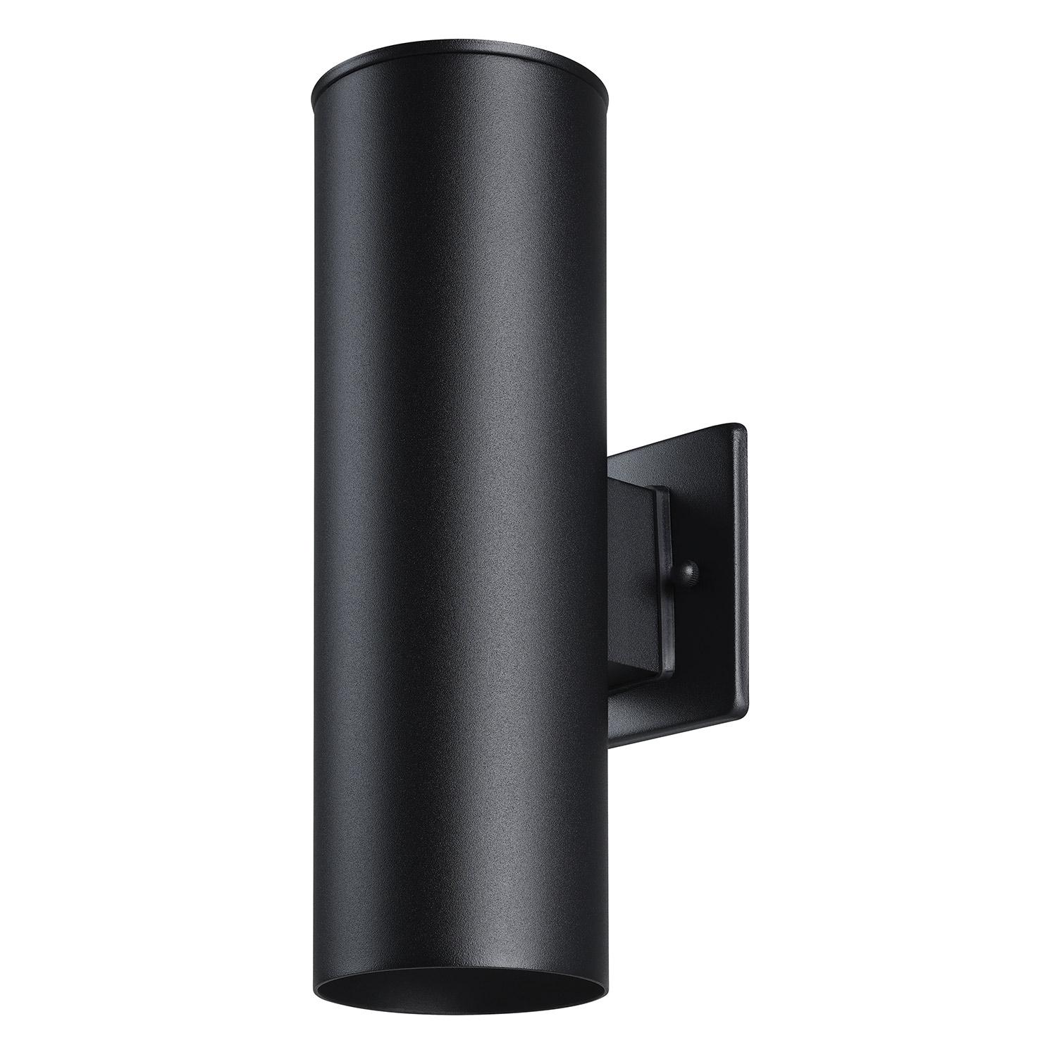 Turin Outdoor Wall Light 2L, Black Finish
