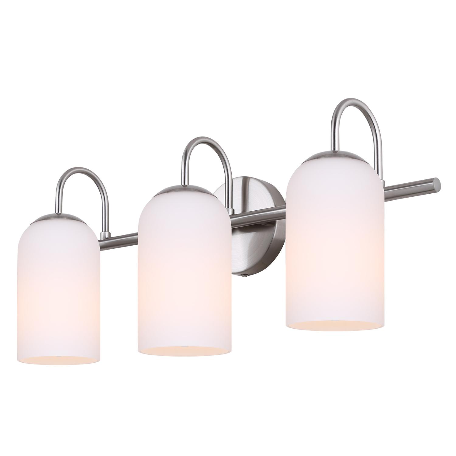 NOVALEE Brushed Nickel 3 Light Vanity