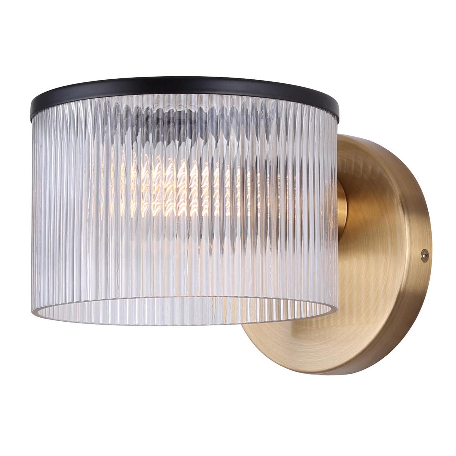 Jenner Gold with Matte Black Wall Light