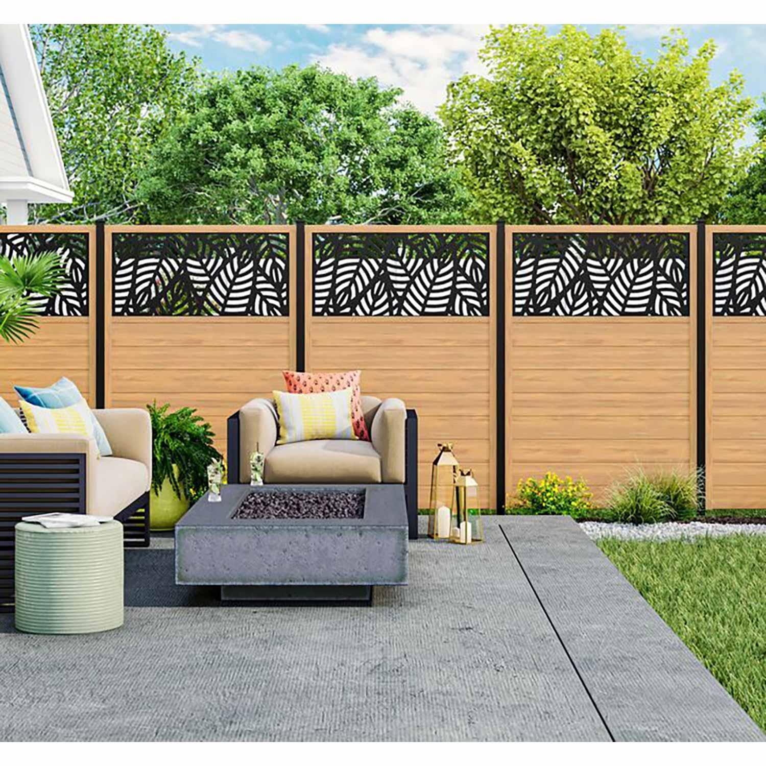 Vinyl Panel For Decorative Screen Panel Insert- Driftwood