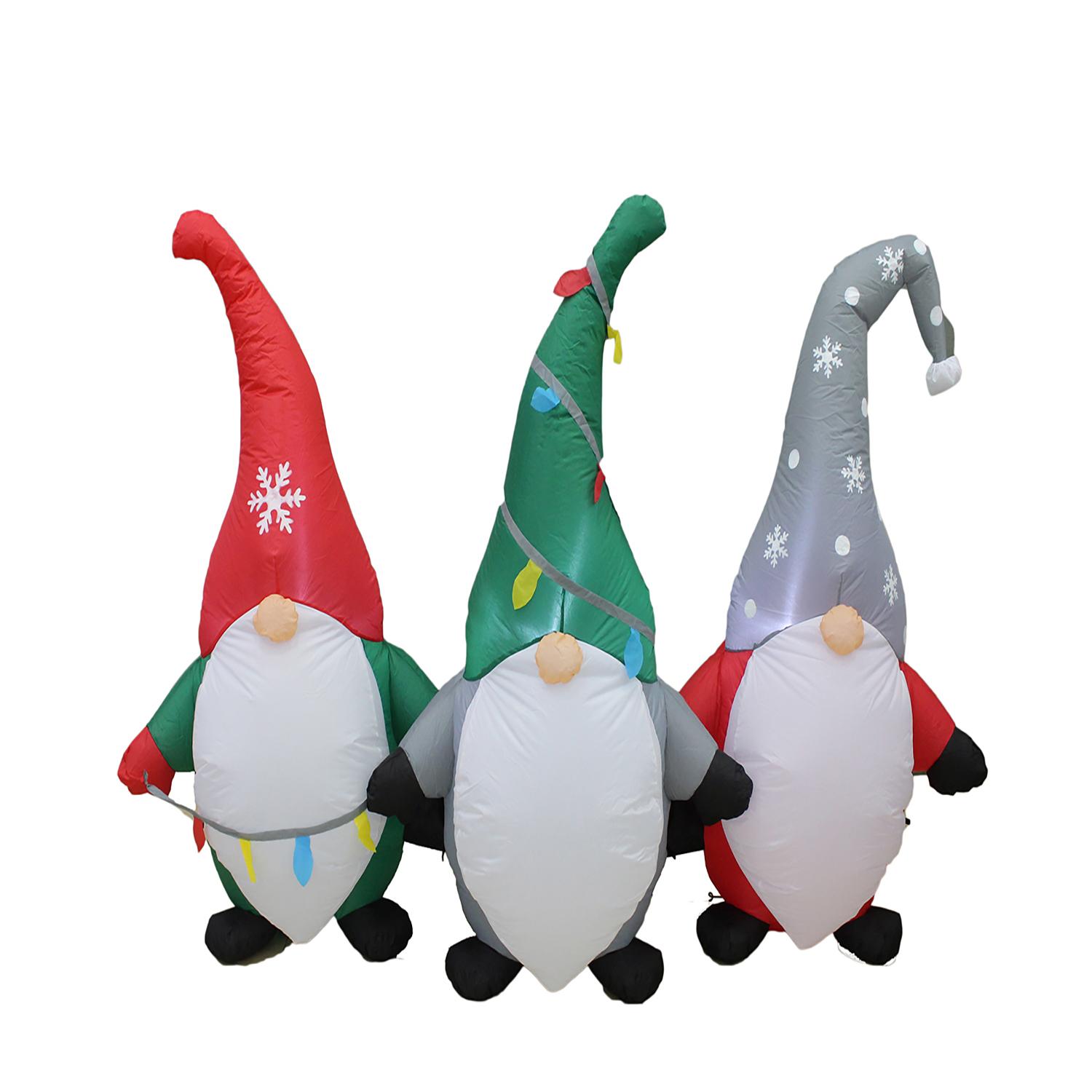 Inflatable LED Gnome Trio 6'