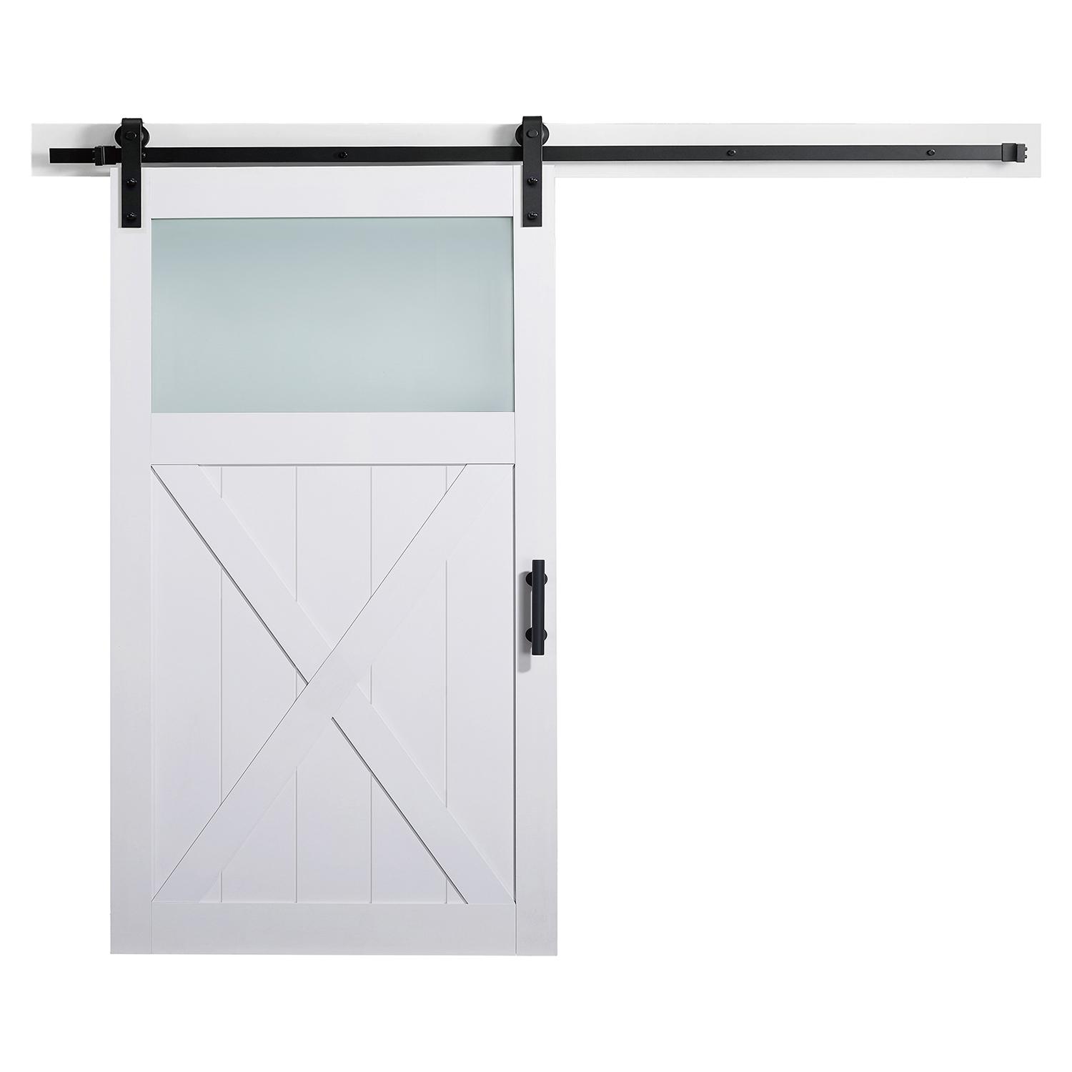 33" x 84" Modern Farmhouse Barn Door with Track