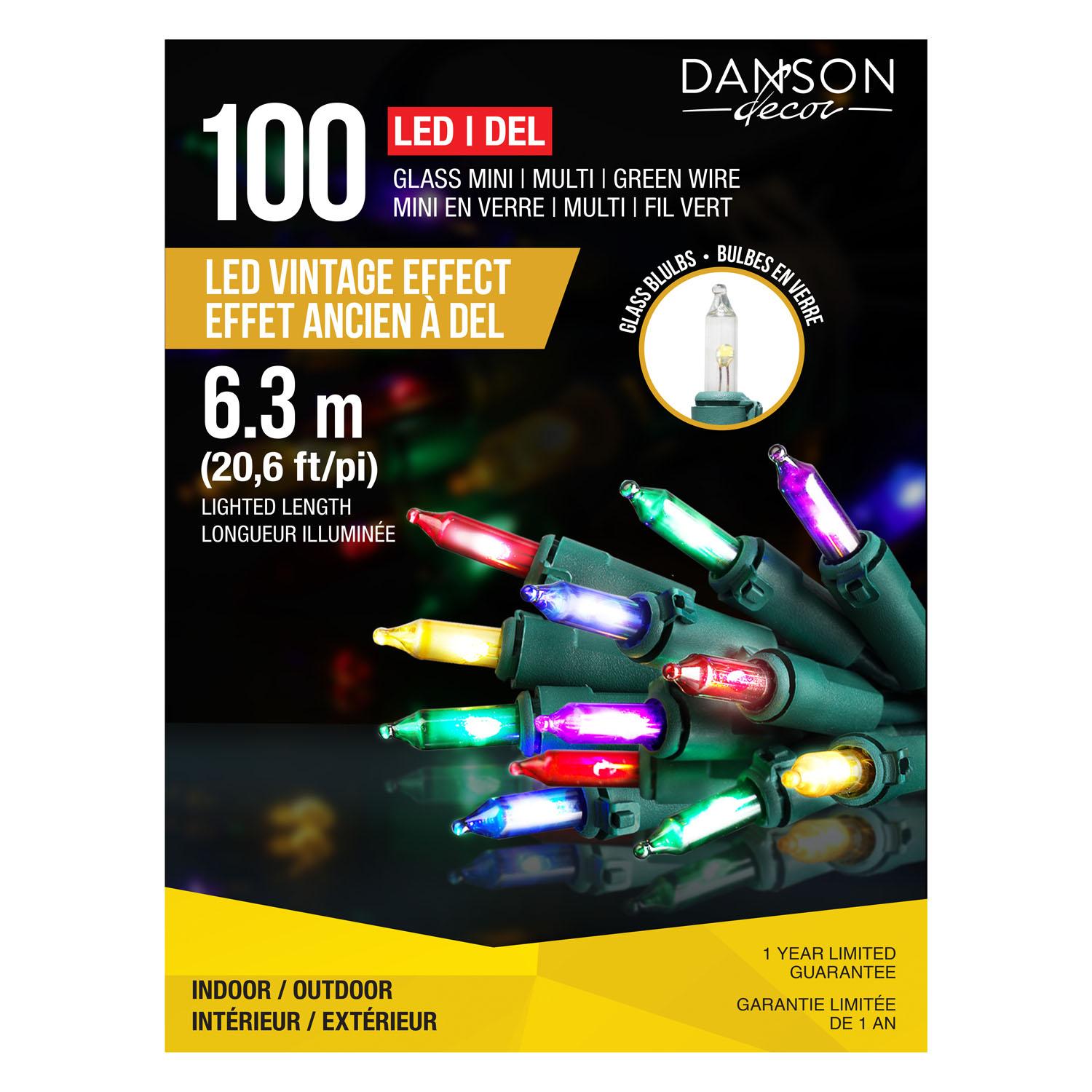 Ensemble de lumières LED M5 en verre avec 100 lumières