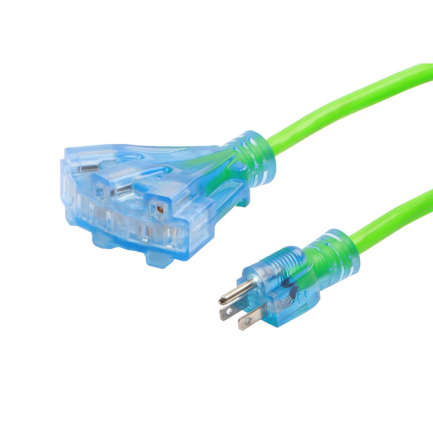 Outdoor Extension Cord 14/3 - 50ft Hi-Vis Green