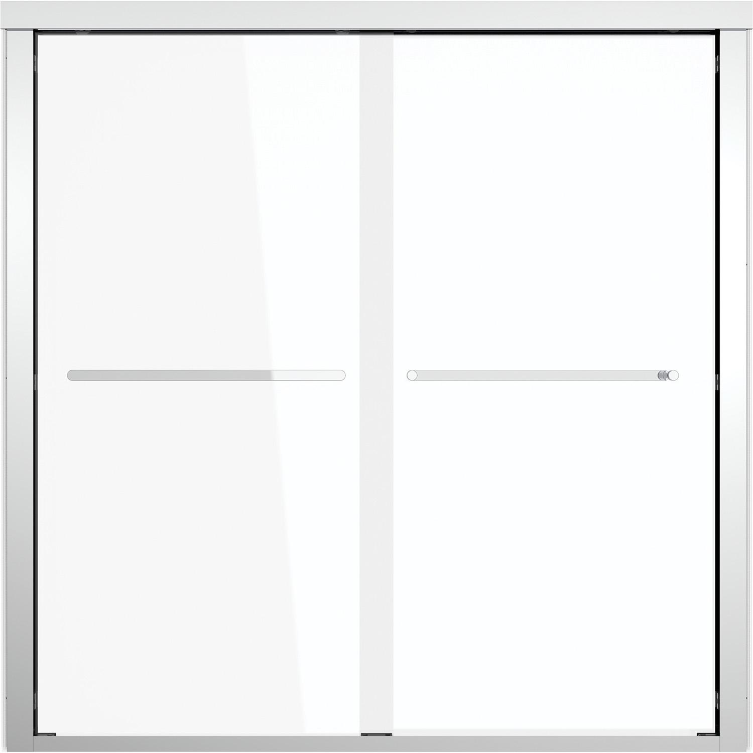 Maynor 52" 56" x 56" Framed Bypass Tub Door Chrome