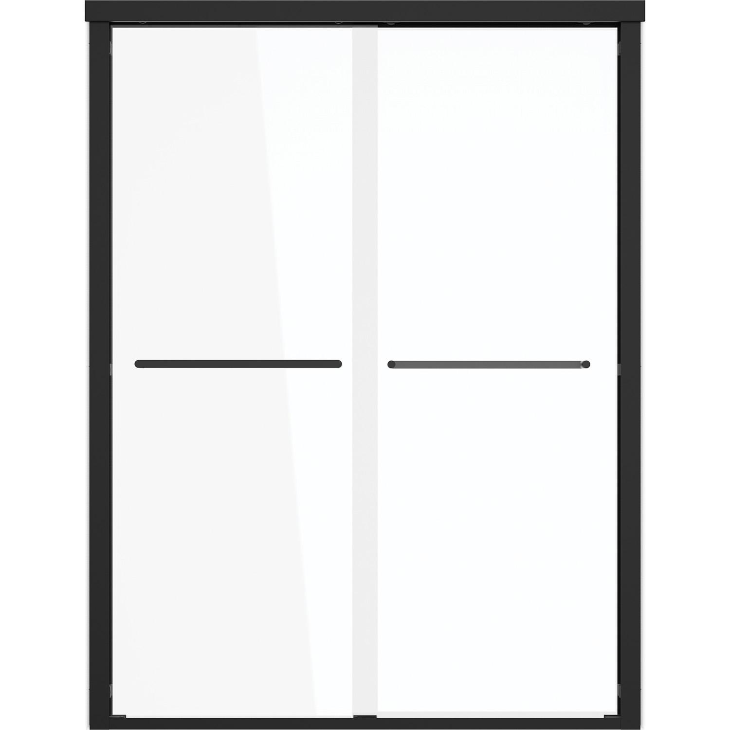 Maynor 52" 56" Wx73" H Framed Bypass Shower Door Matte Black