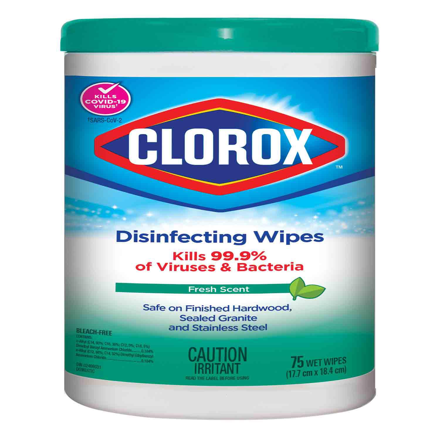 Fresh Scent Disinfecting Wipes-75 Count