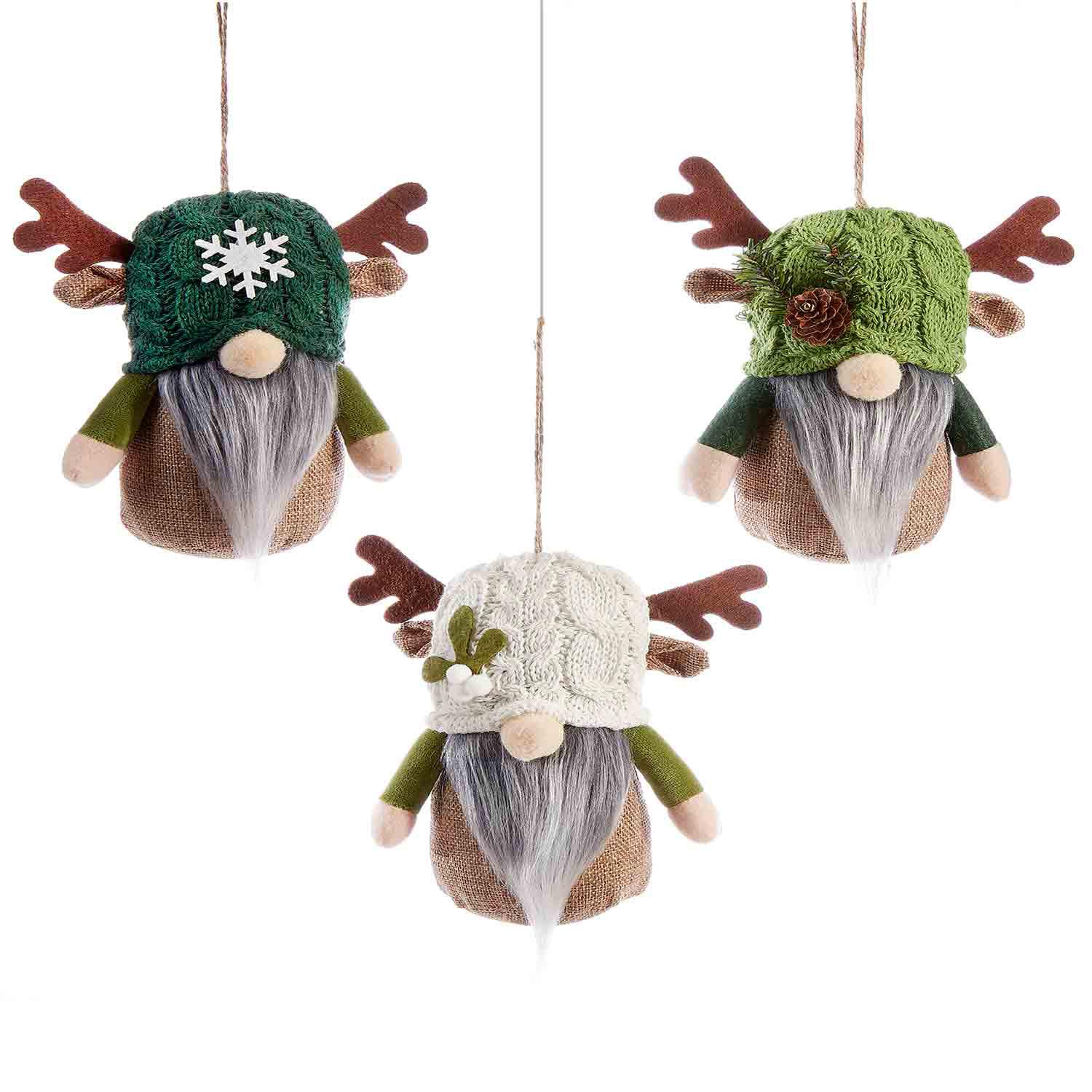 Felt Gnome Ornament-3 Assorted