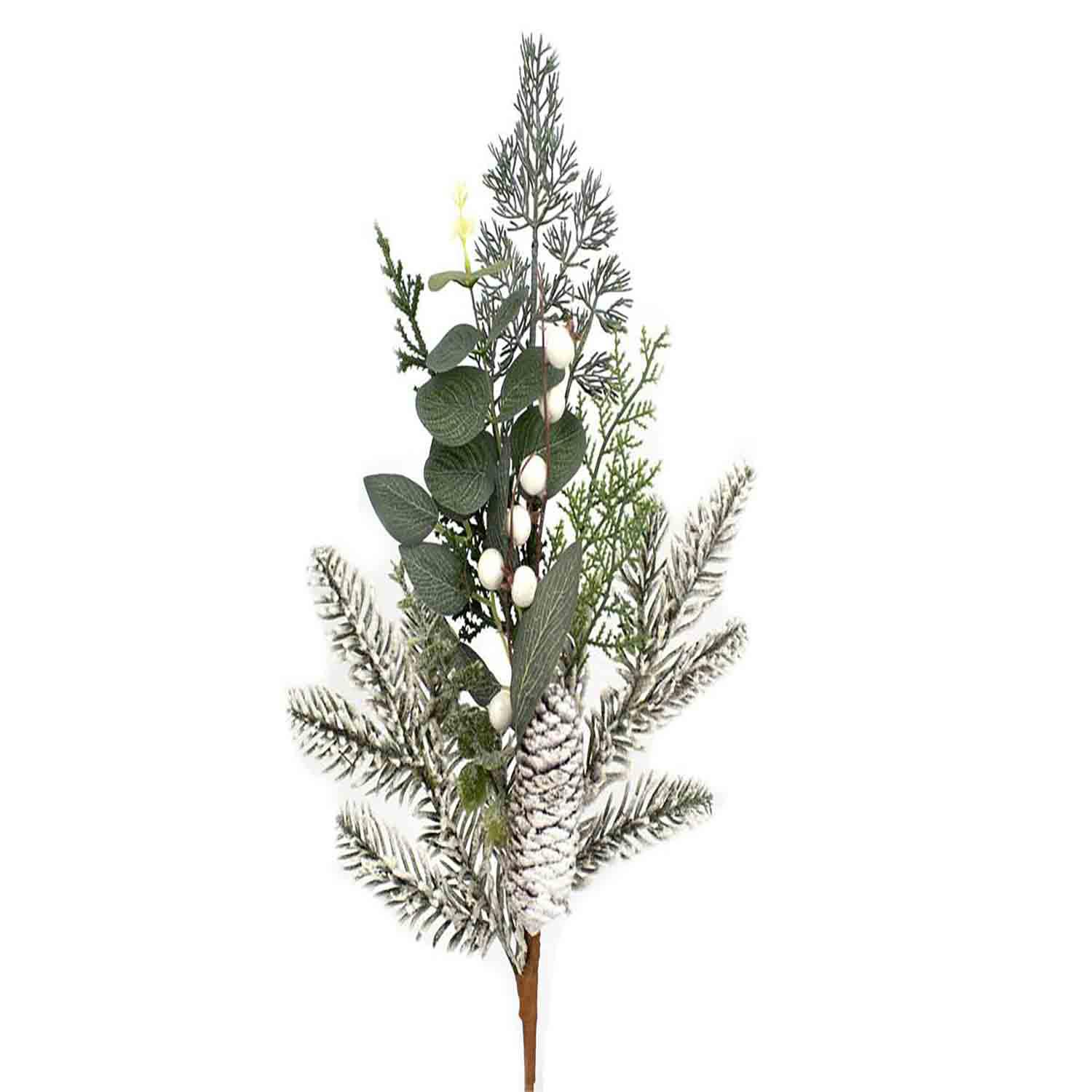 Snowy White Berry Pick 24"