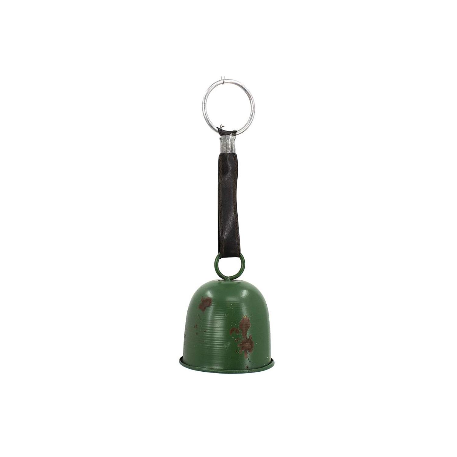 Hanging Metal Bell Green 24"