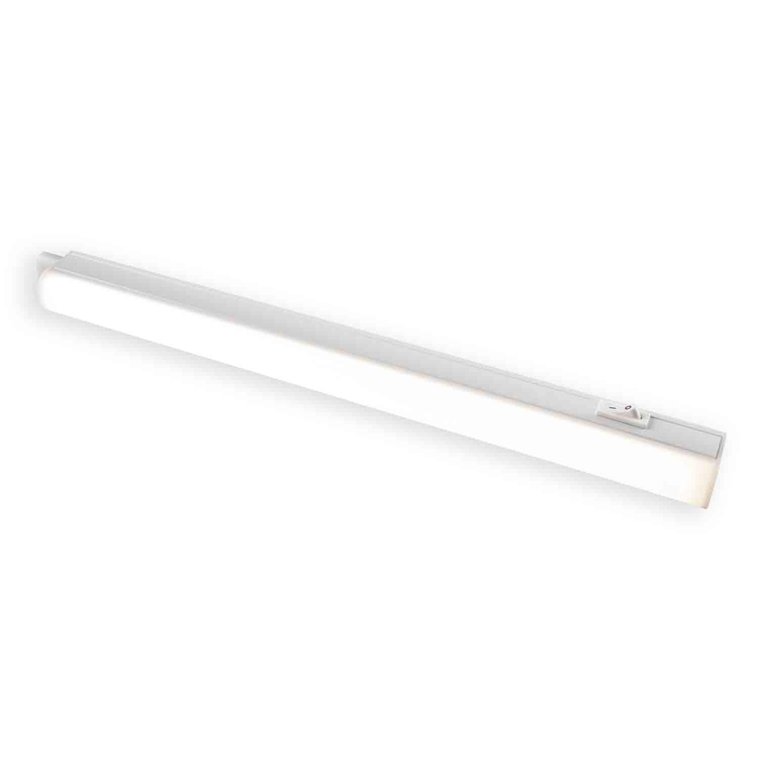 12" White And Chrome Linear LED Undercabinet Light