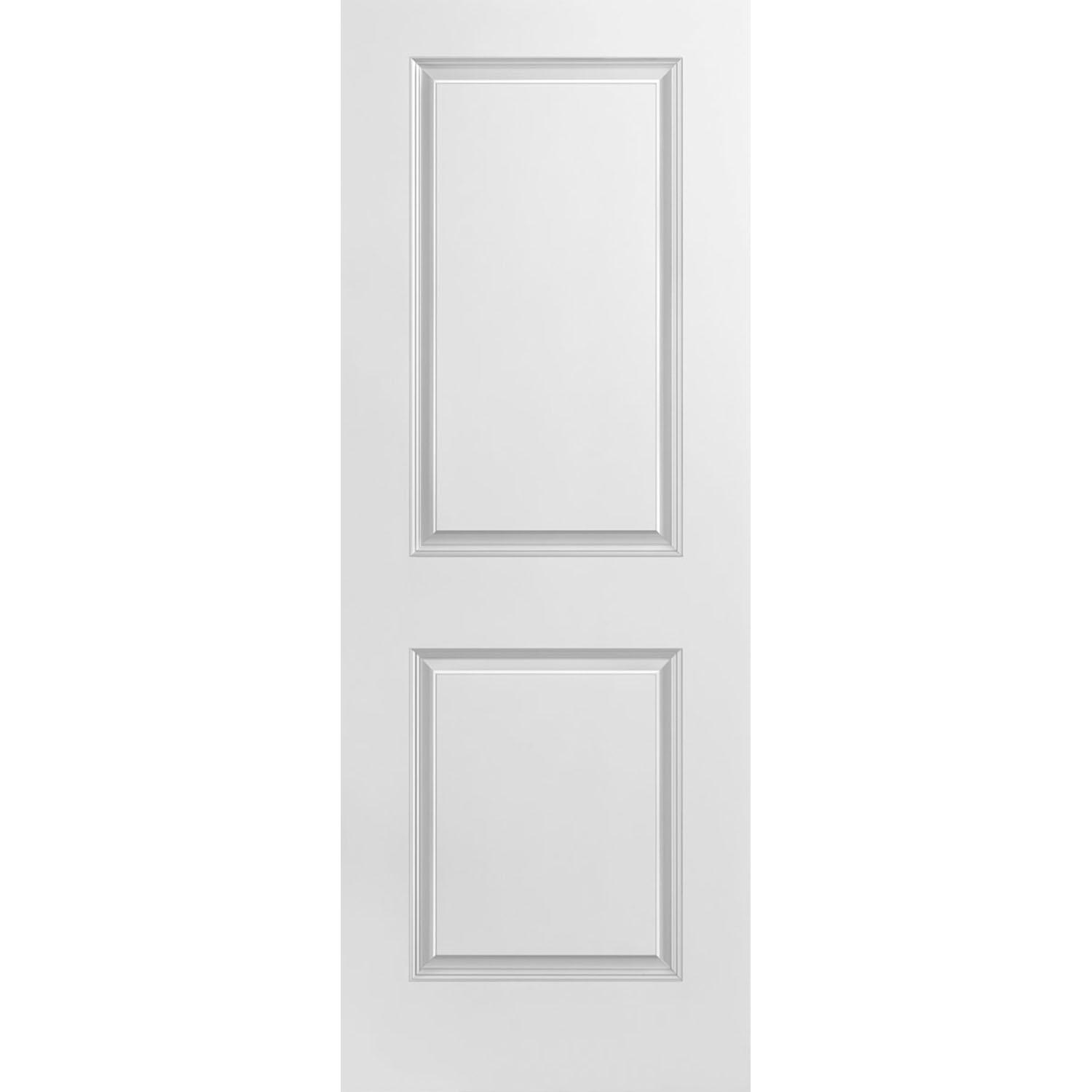 30" x 80" 2 Panel Square Black Hinge Prehung Interior Door