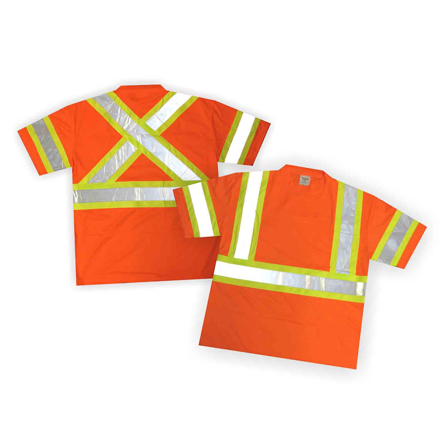 Polyester Green Mesh Traffic T-Shirt Medium
