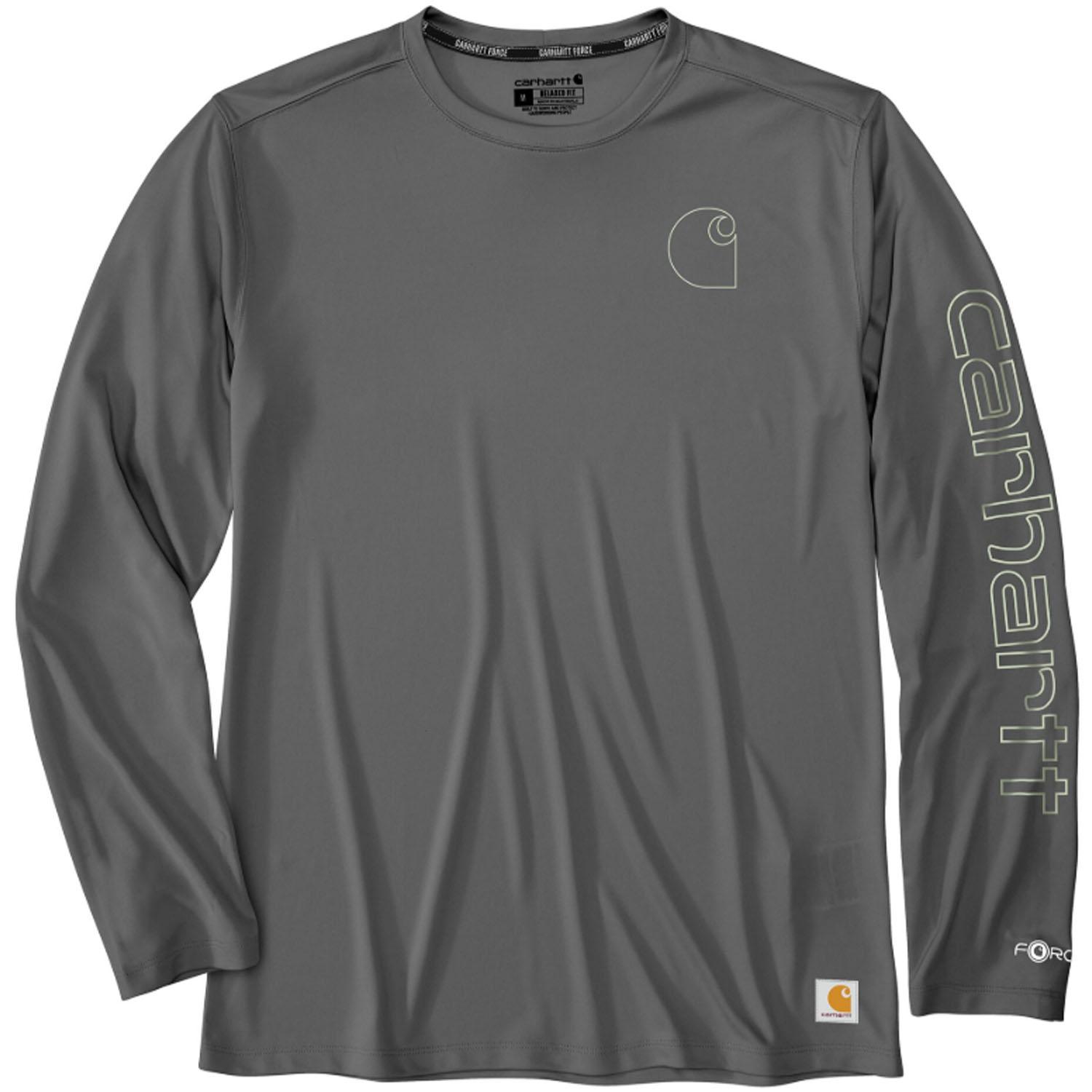 Force Sun Defender Long-Sleeve Logo Graphic T-Shirt Steel L