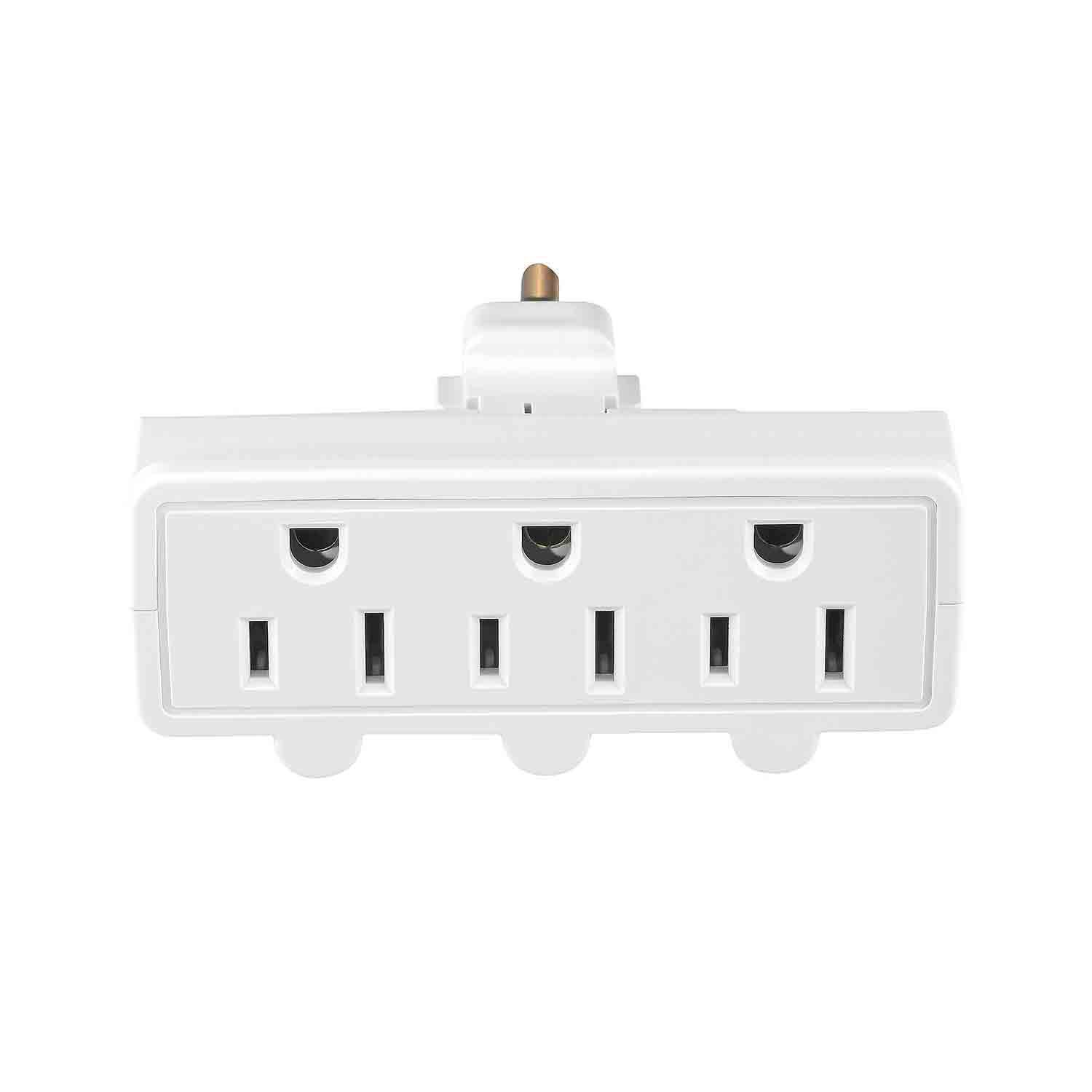 Swivel-Single Receptacle to 3 Outlets