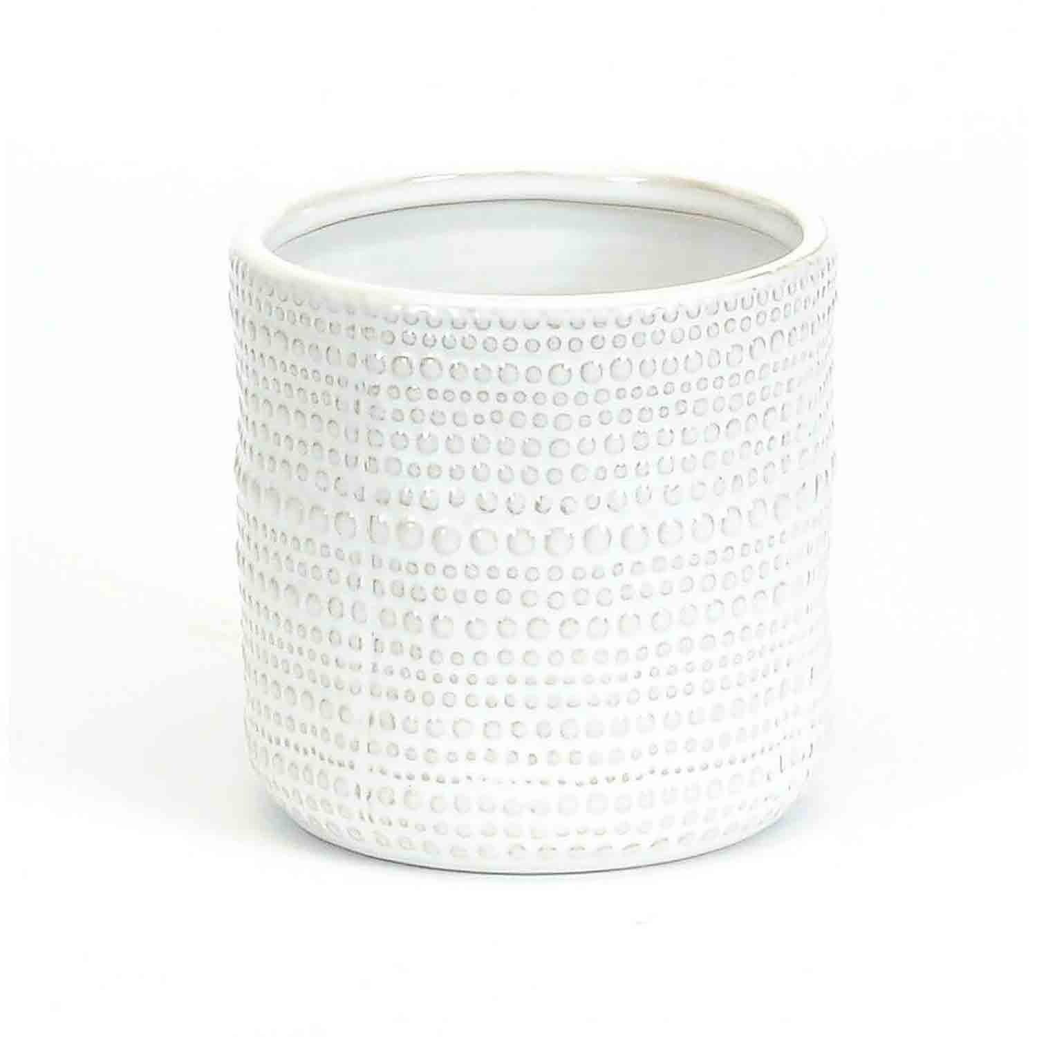 Pot Textured White  5.5''