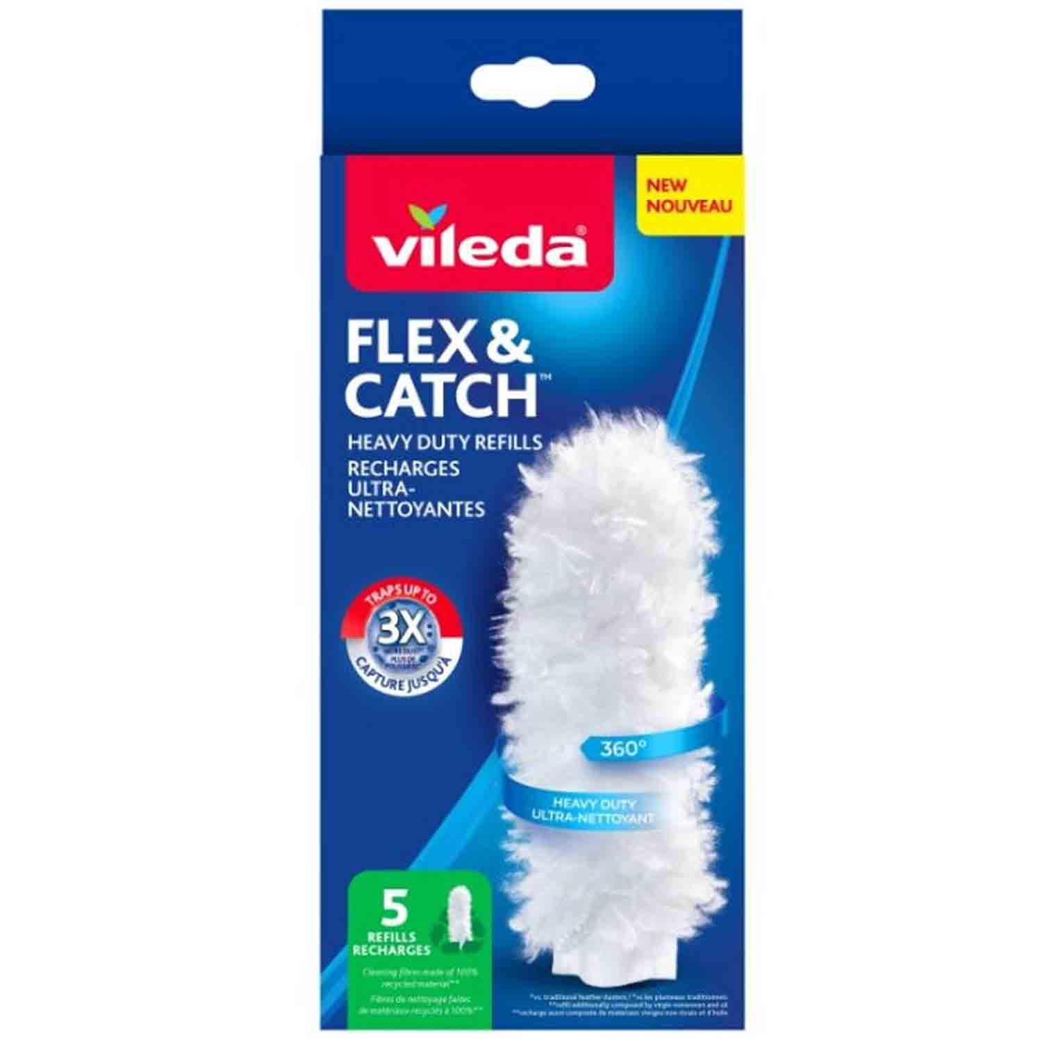 Recharges lourdes Vileda Flex & Catch (5 unités)