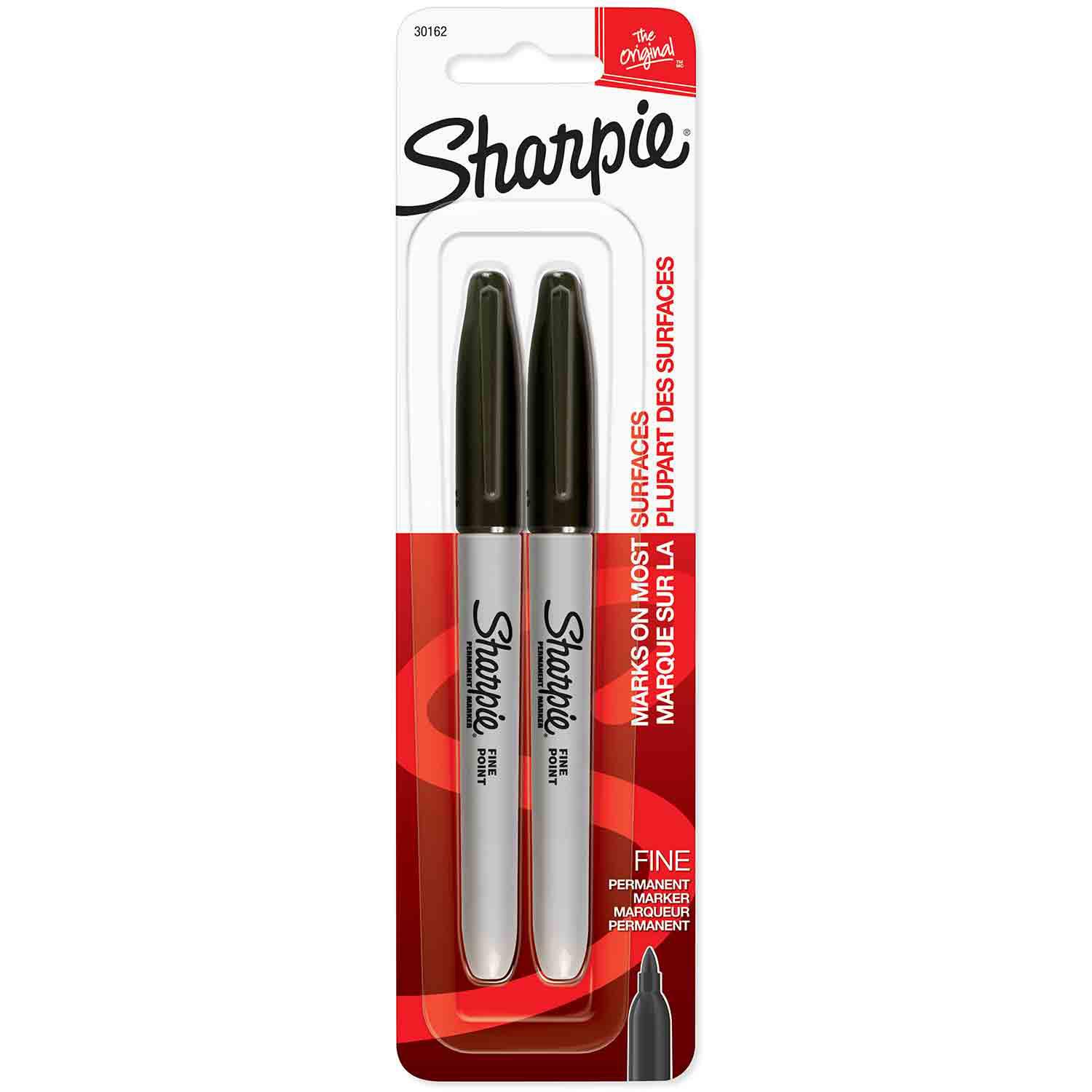 Fine Point Marker Black-2/Pack