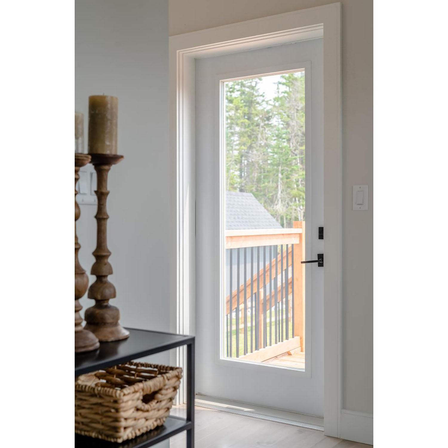 36"x80" 1-Lite Vinyl Clad Inswing Door 4-5/8"-PVC Sill